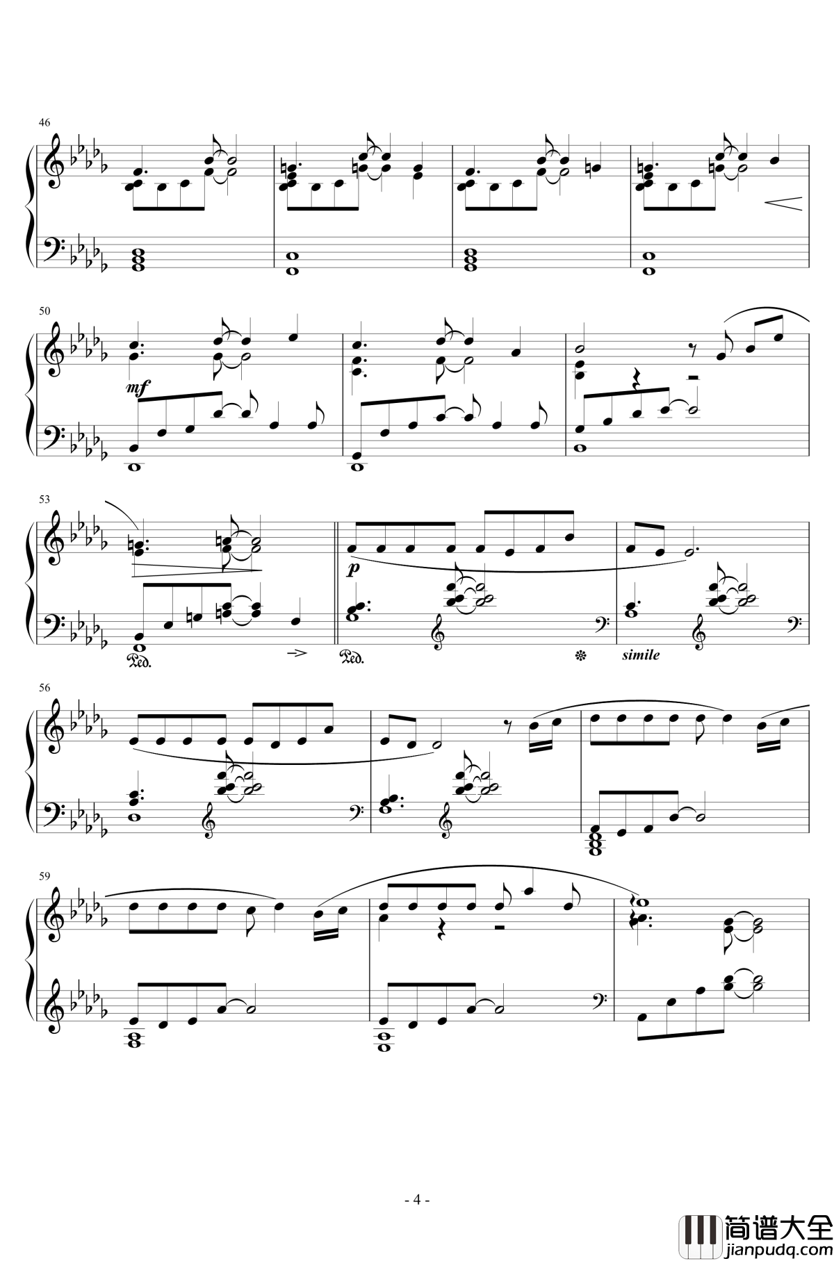 いのちの名前钢琴谱_李小熊改编_広橋真紀子