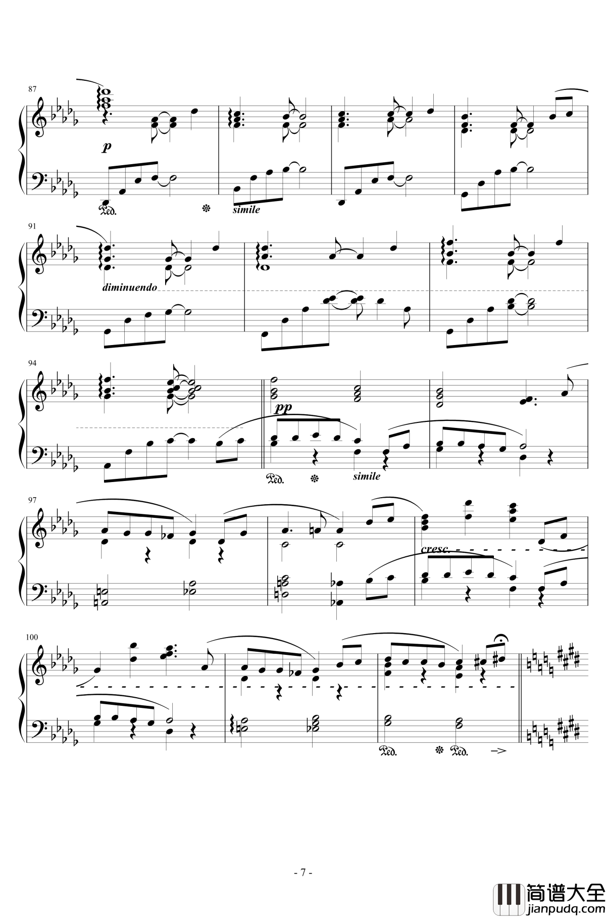 いのちの名前钢琴谱_李小熊改编_広橋真紀子