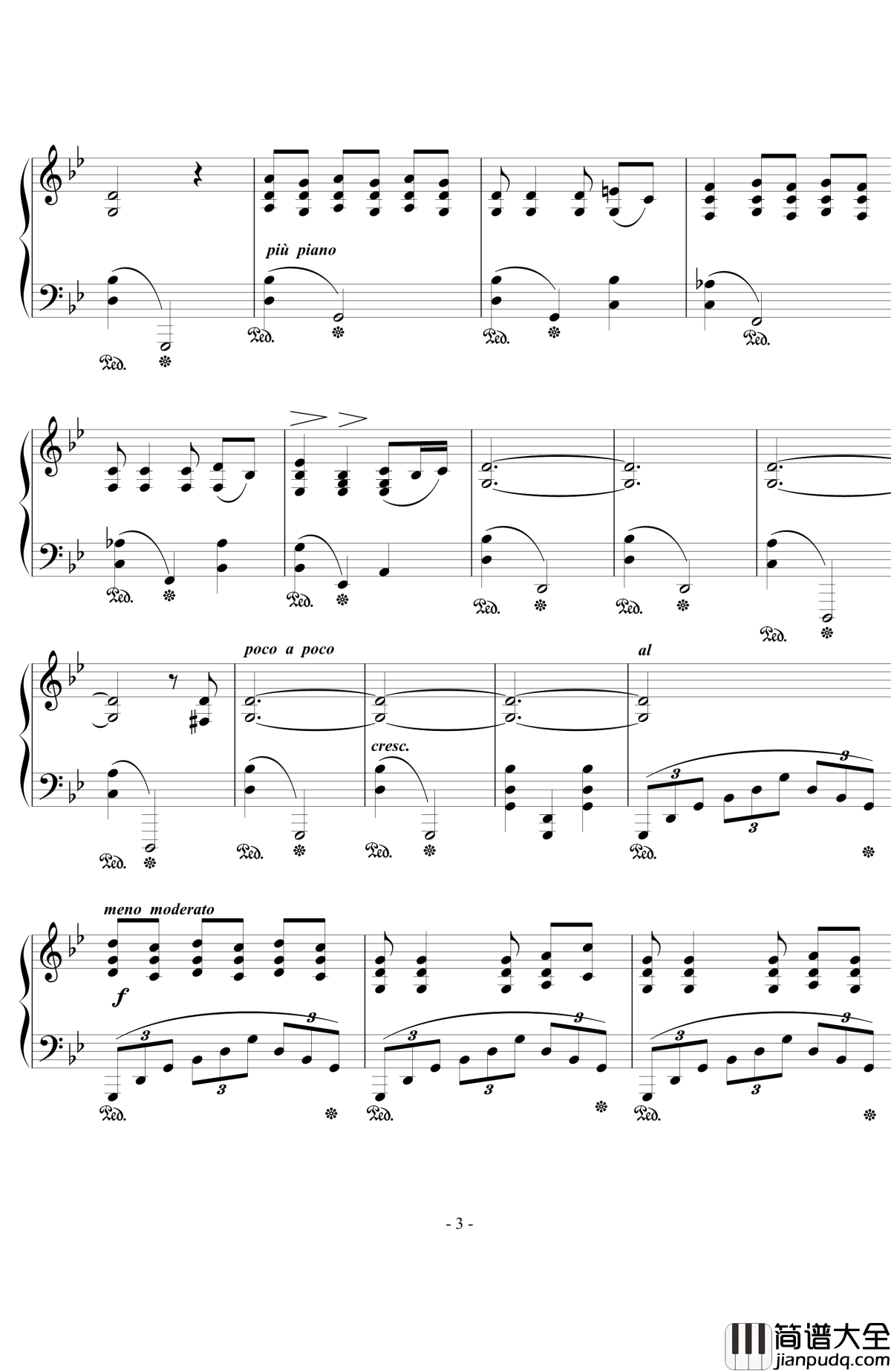 船歌钢琴谱_西贝柳斯Op.24__No.10_西贝柳斯