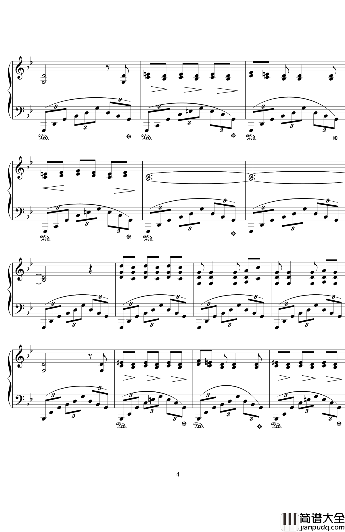 船歌钢琴谱_西贝柳斯Op.24__No.10_西贝柳斯