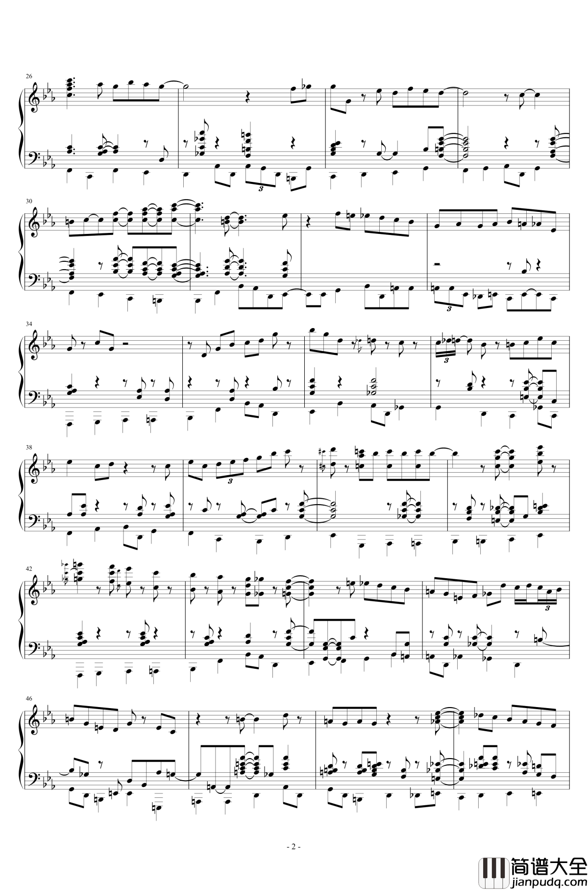 tangerine钢琴谱_Beegie_Adair