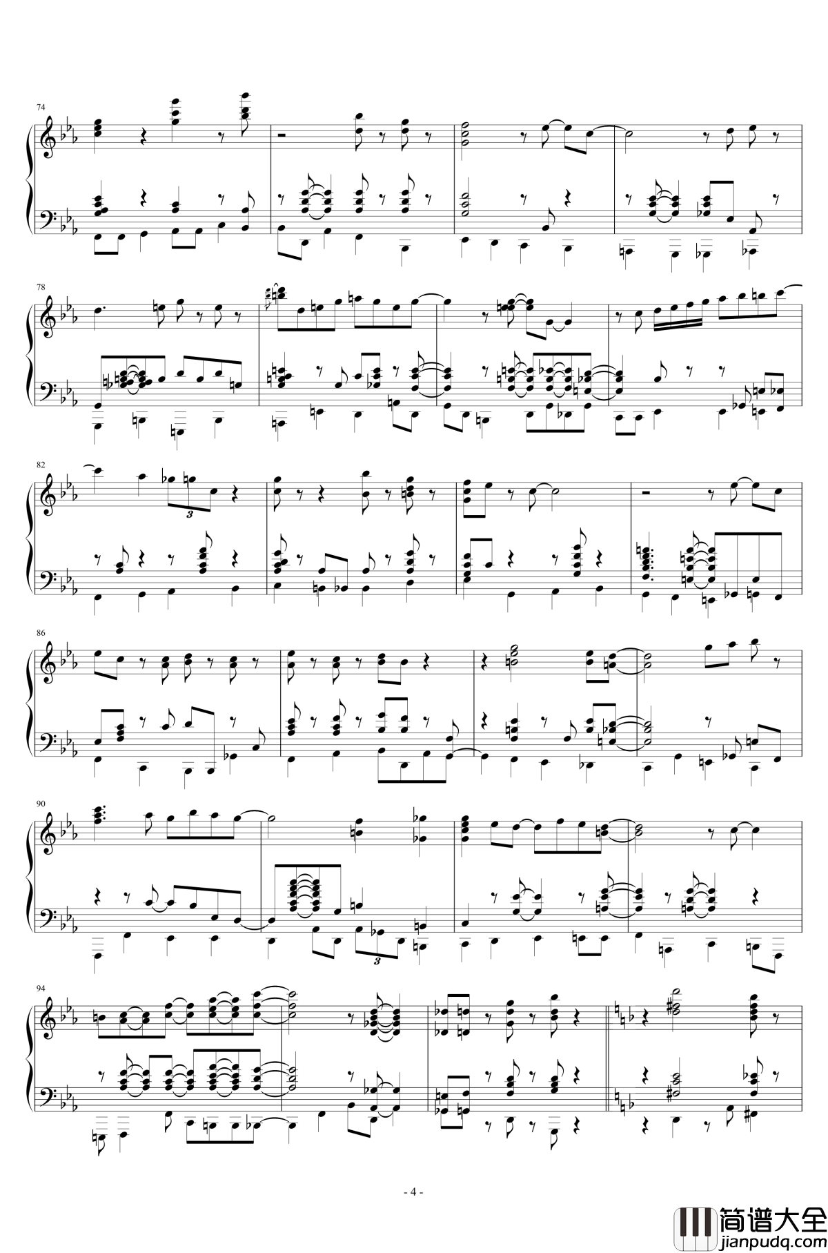 tangerine钢琴谱_Beegie_Adair