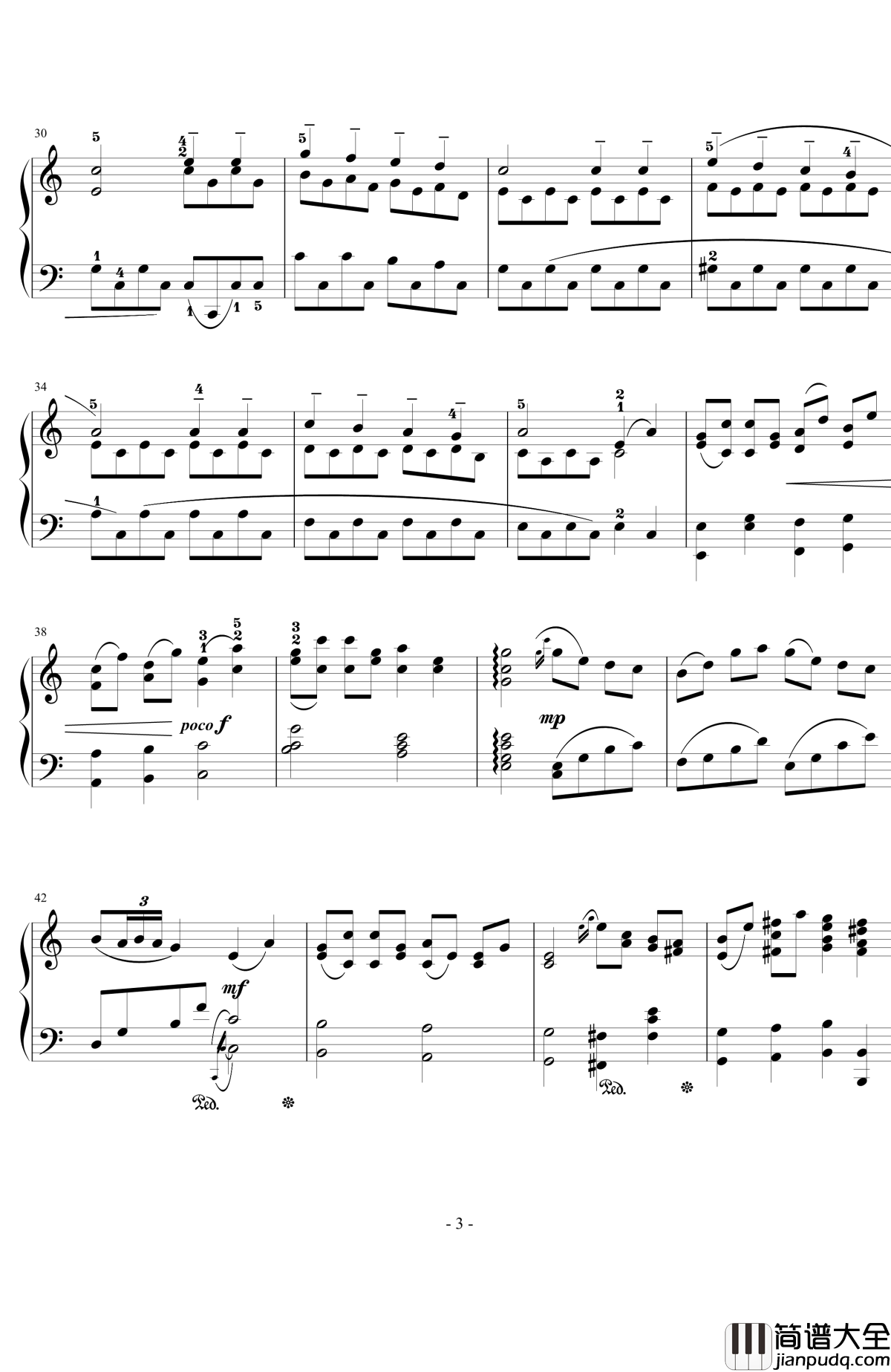 加沃特舞曲钢琴谱_Op.94__No.6_西贝柳斯