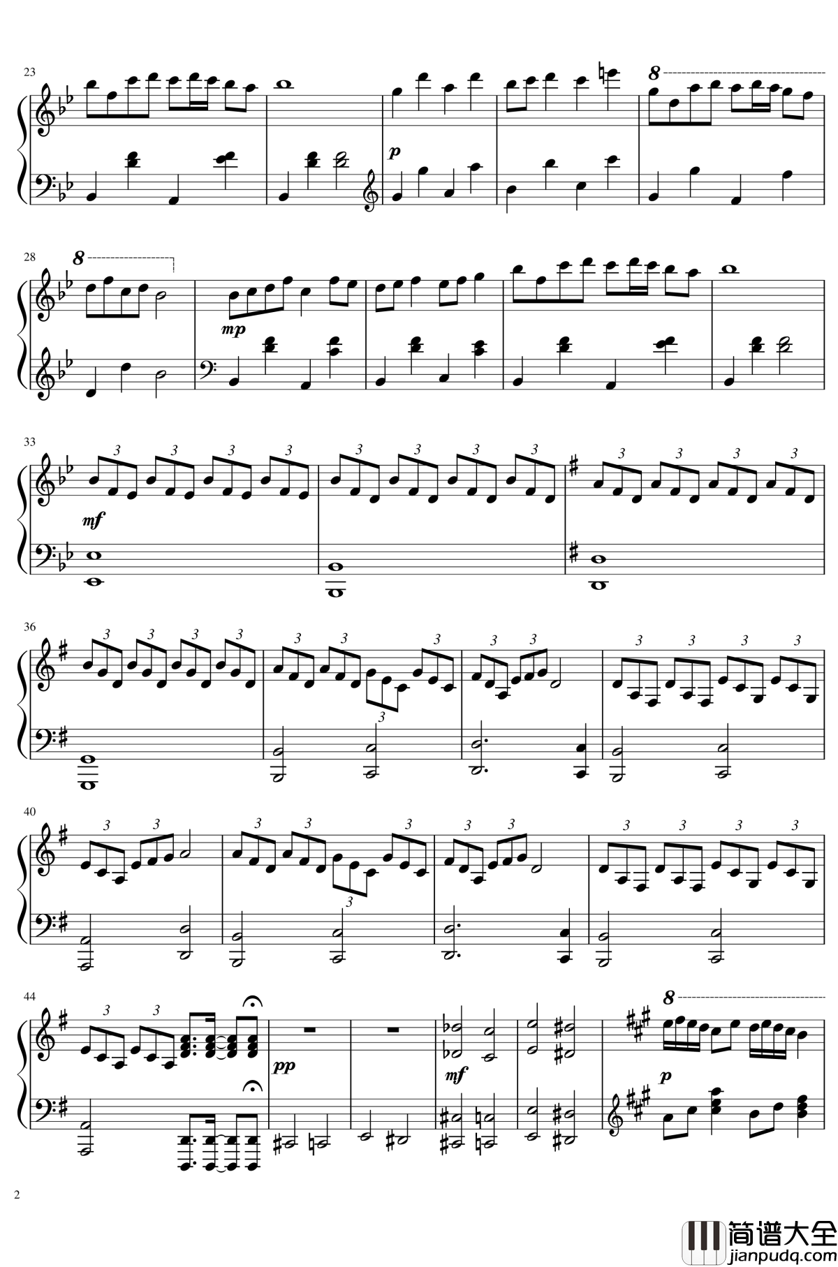 U.N._Owen的复仇钢琴谱_东方曲再编_东方project