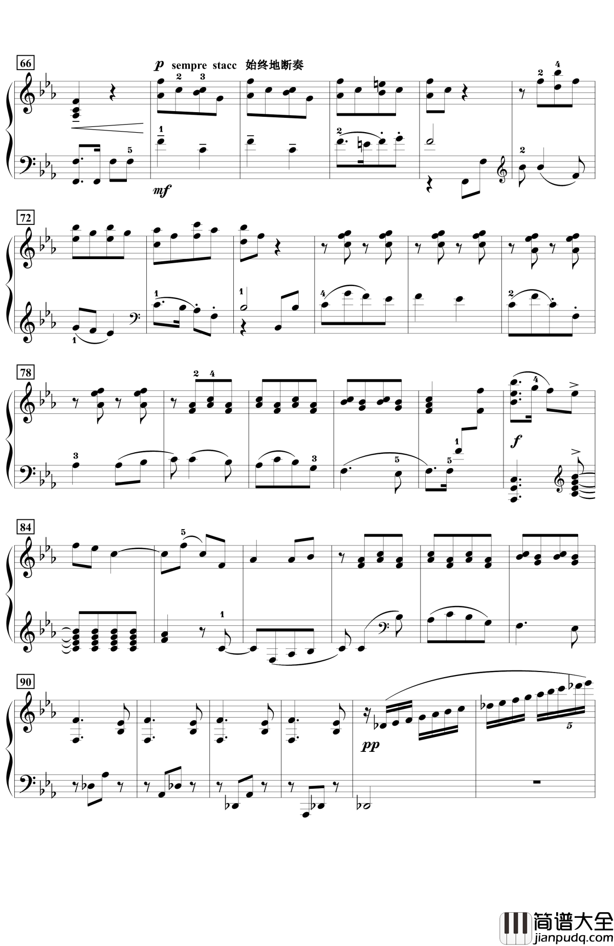 山丹丹开花红艳艳钢琴谱_改编版_王建中