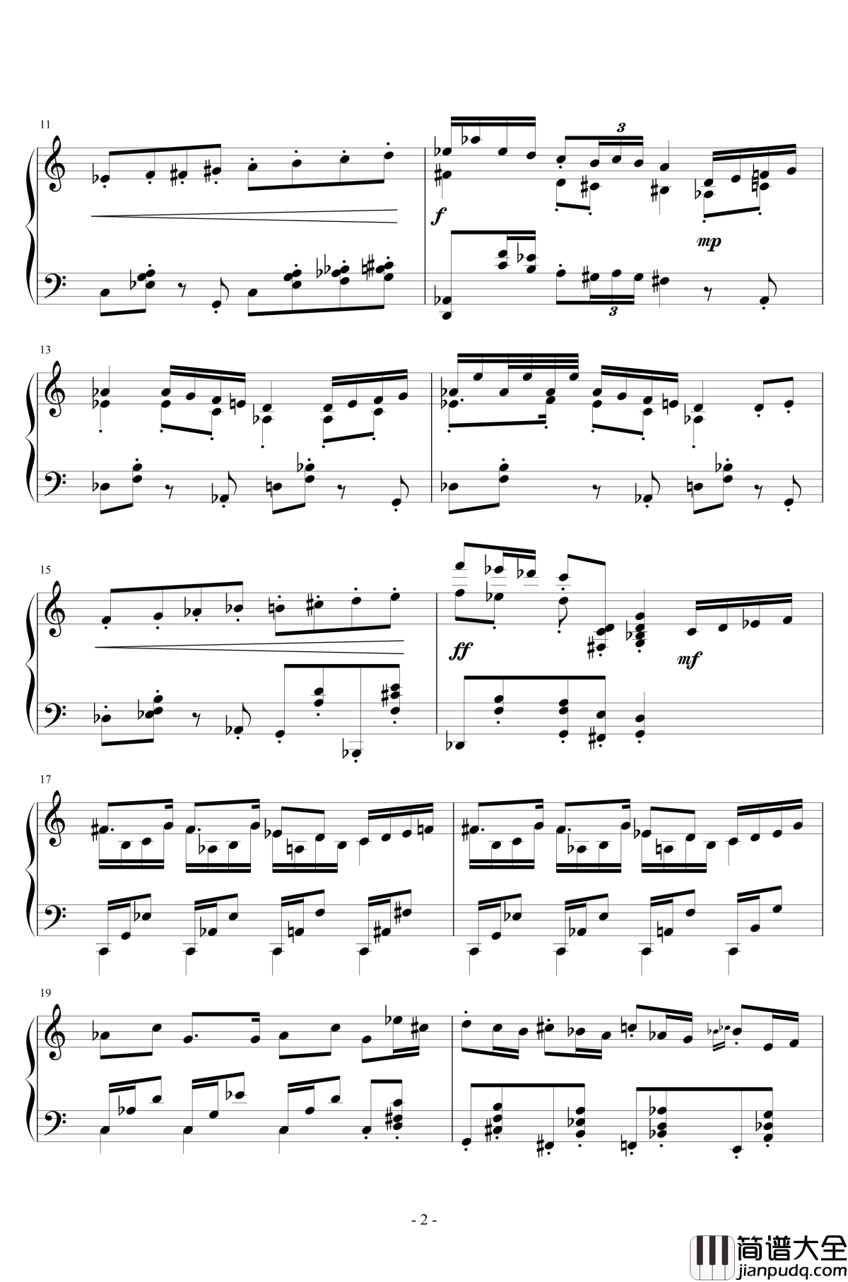 小品钢琴谱_礼北