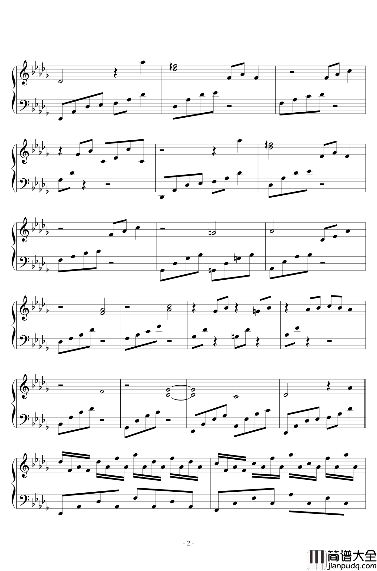 月亮代表我的心钢琴谱_纯伴奏版_邓丽君