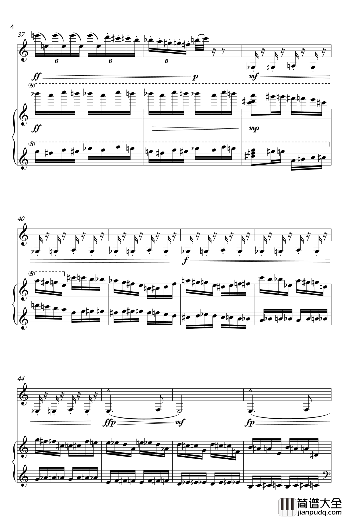 黑雾的森林钢琴谱_tk474