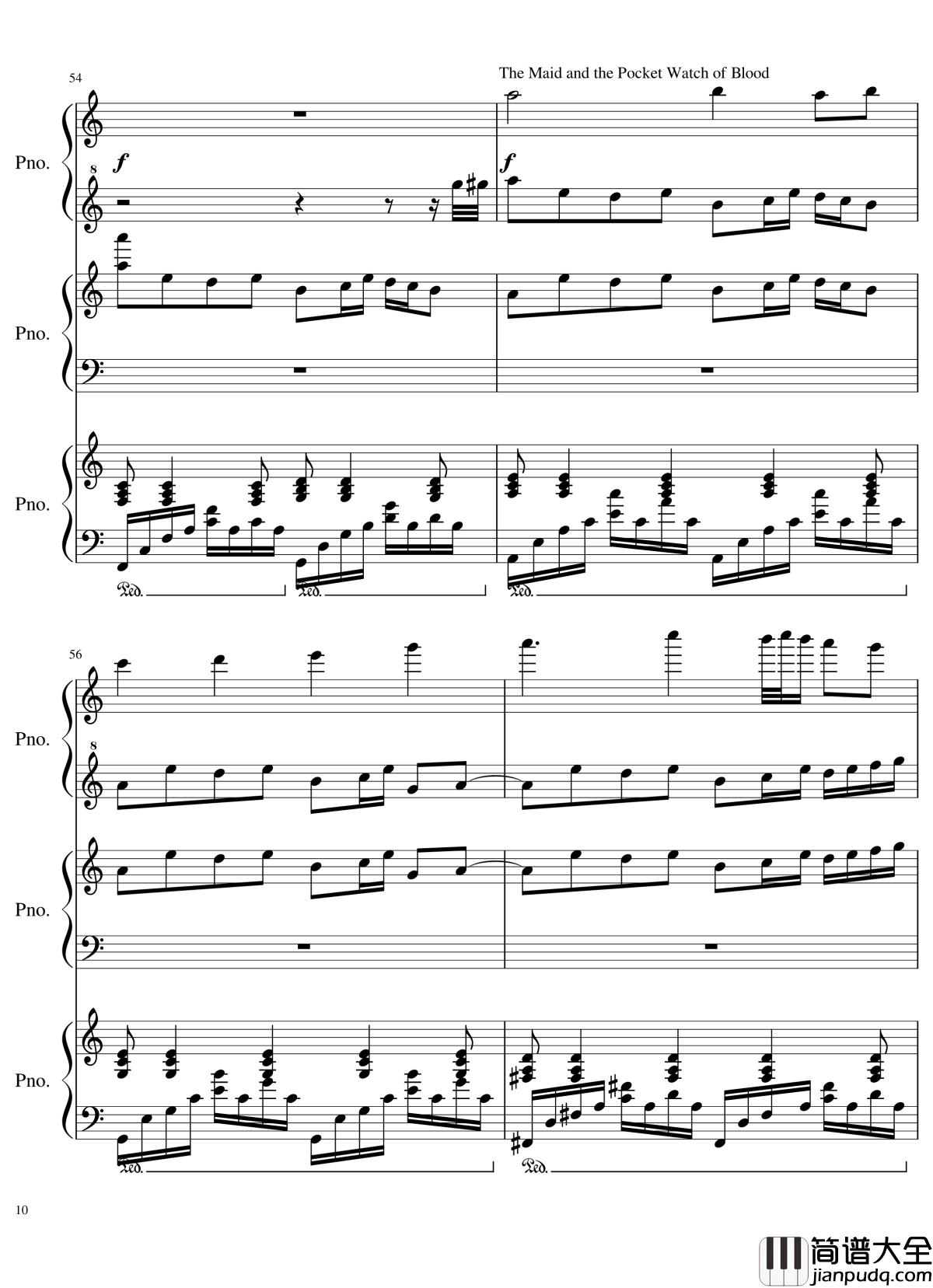 由红魔乡到永夜抄的旋律钢琴谱_东方projec