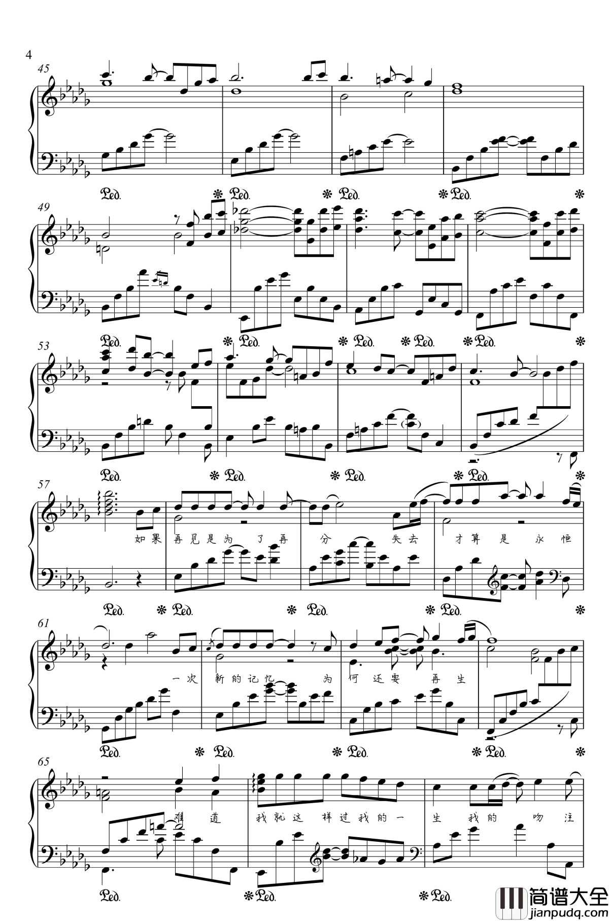 从开始到现在钢琴谱_金老师独奏190112_张信哲