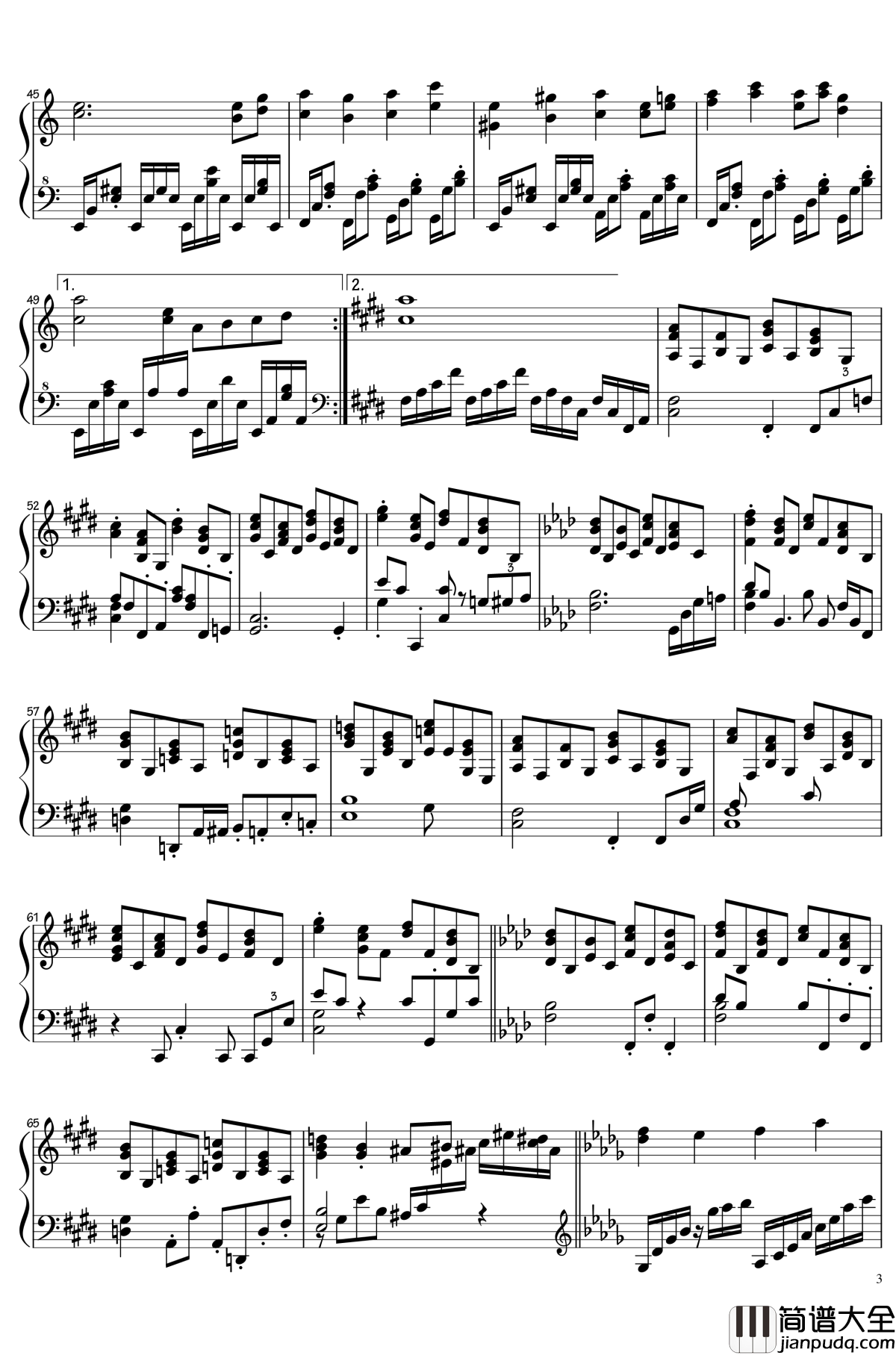 永远的春梦钢琴谱_东方绀珠传_东方project