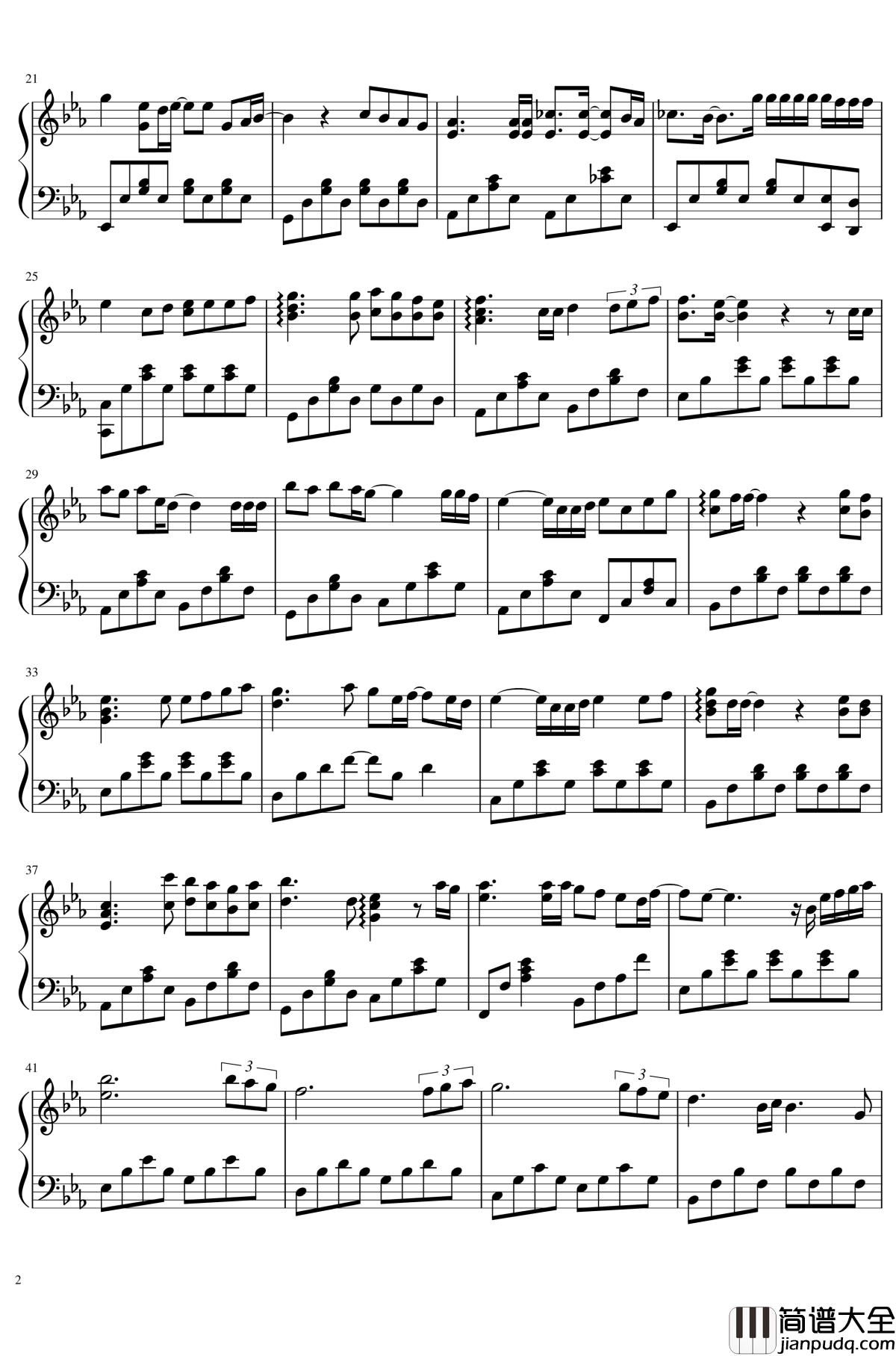 后来钢琴谱_弄清演绎版_刘若英