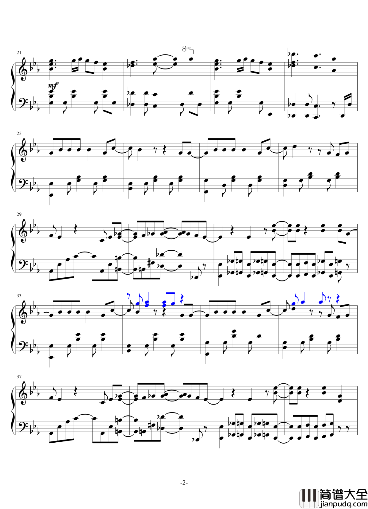 Butterfly钢琴谱_数码宝贝OP1_和田光司