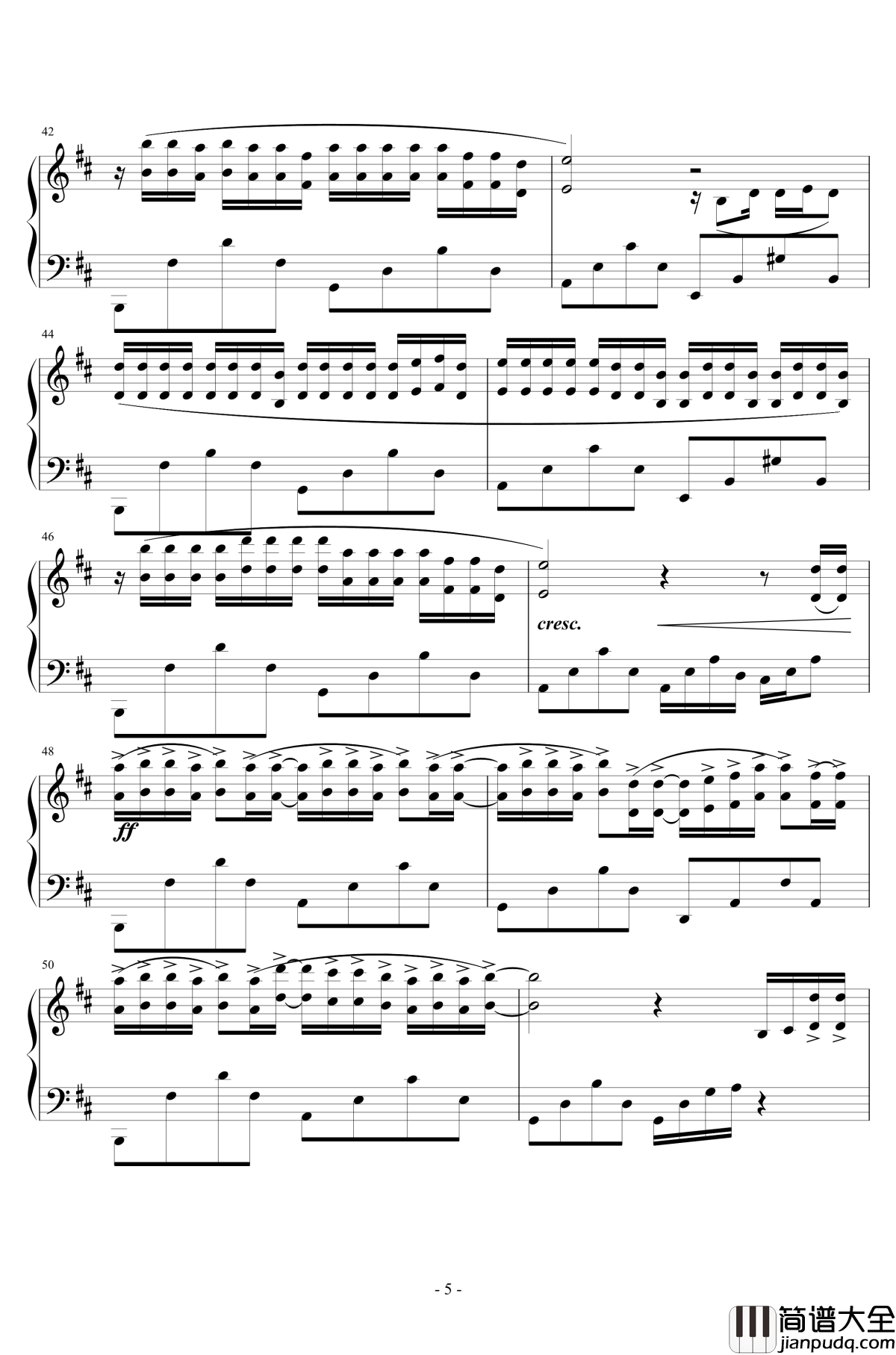 生僻字钢琴谱_李小熊改编_陈柯宇