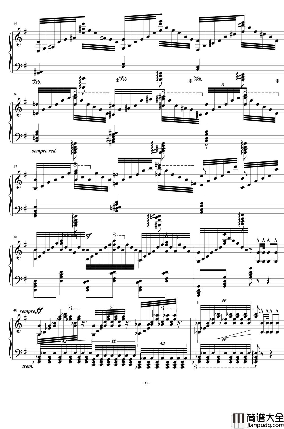 vision钢琴谱_李斯特超技练习曲6_李斯特