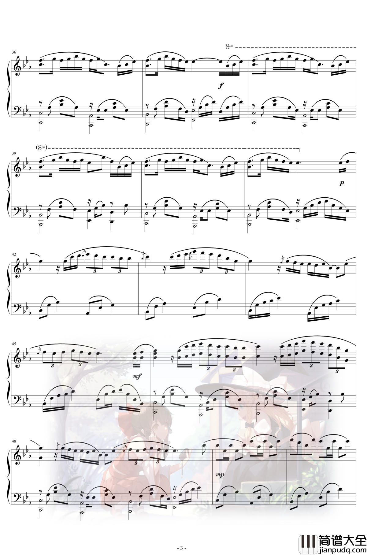 秋姉妹のなく頃に_in_the_autumn_sky钢琴谱_东方x寒蝉_东方project