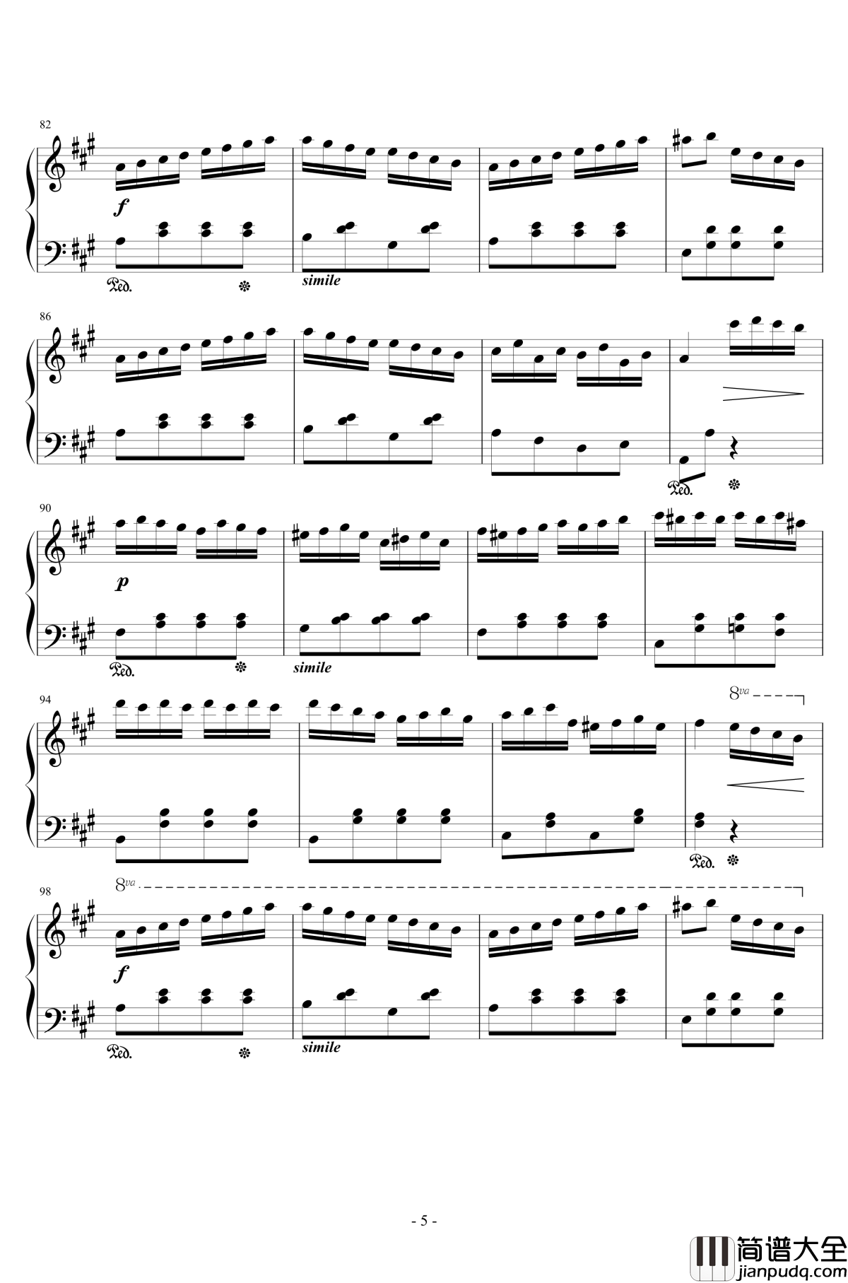 土耳其进行曲钢琴谱_李小熊改编_莫扎特