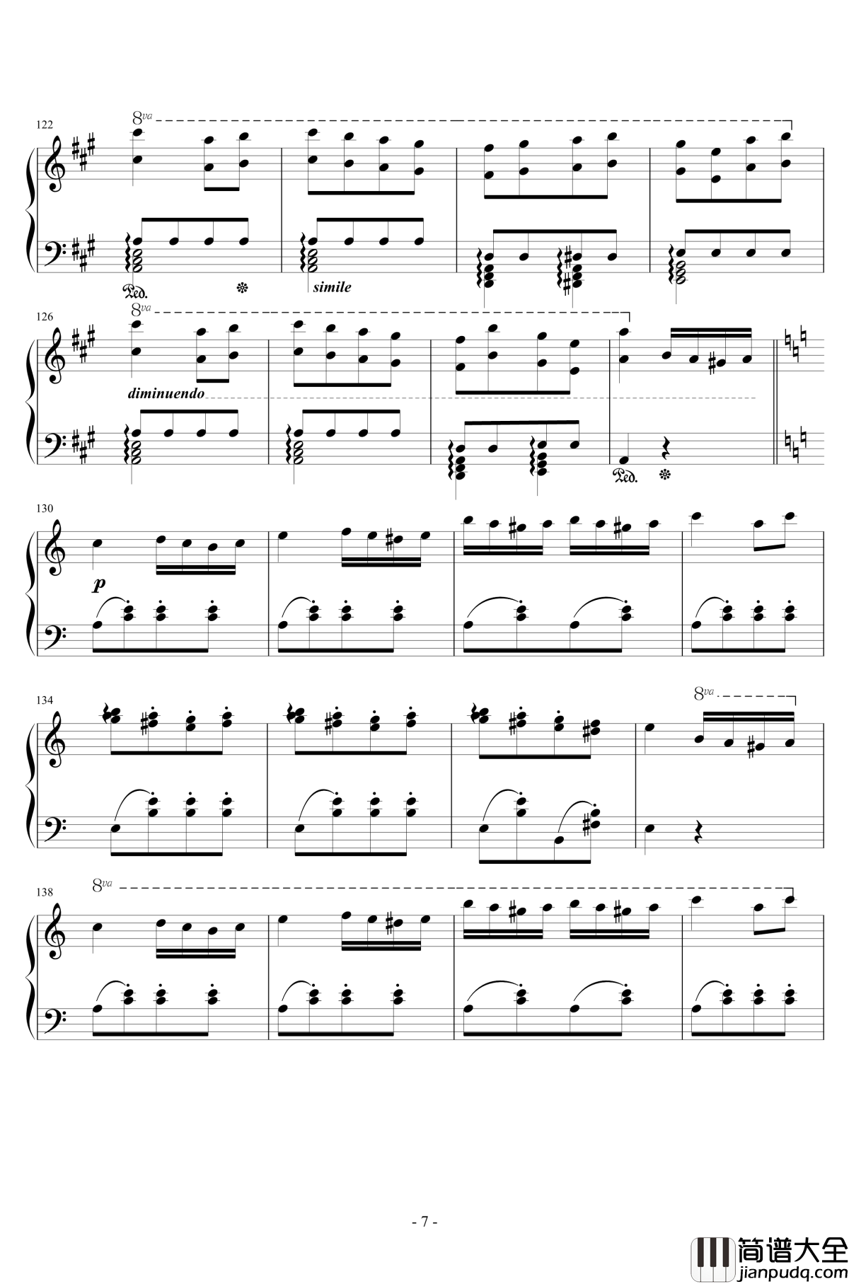 土耳其进行曲钢琴谱_李小熊改编_莫扎特