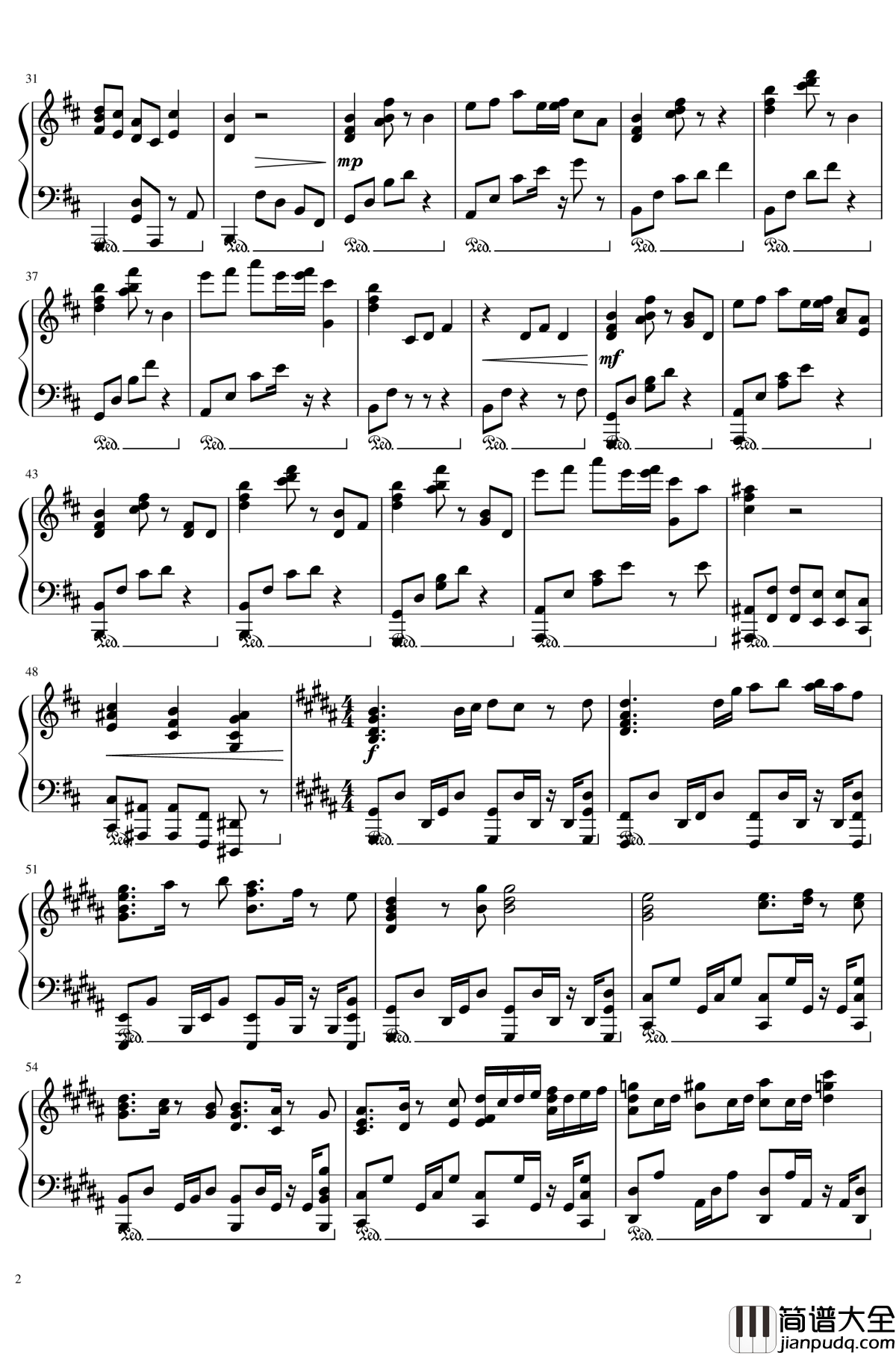 妖怪之山_~_Mysterious_Mountain钢琴谱_东方风神录_东方project