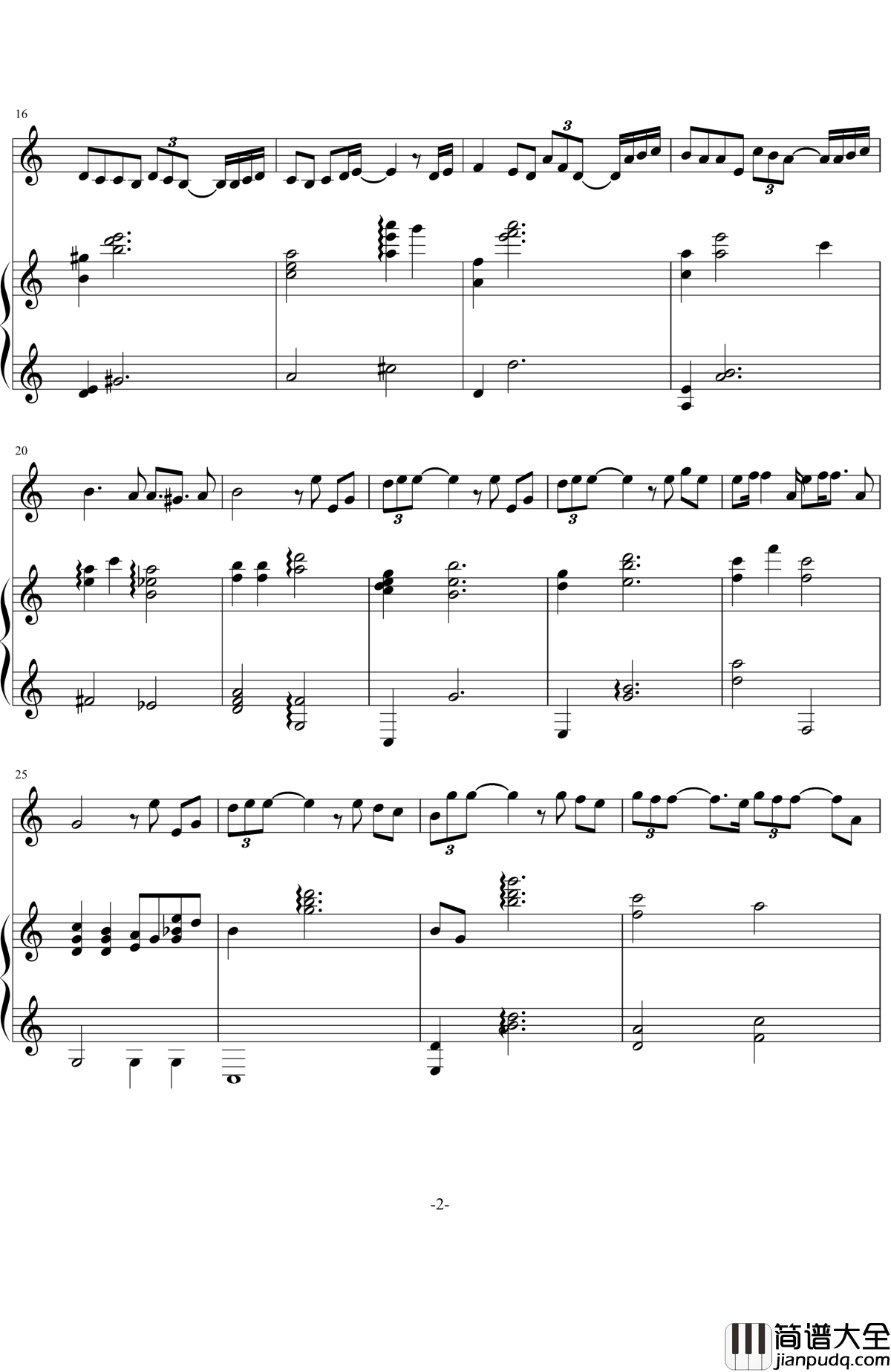 无条件钢琴谱_伴奏_陈奕迅