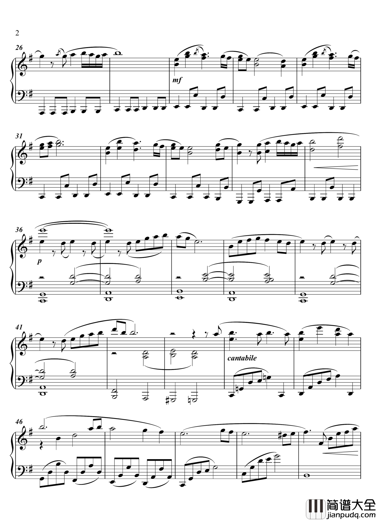 山姥切国广钢琴谱_近侍曲_简易版