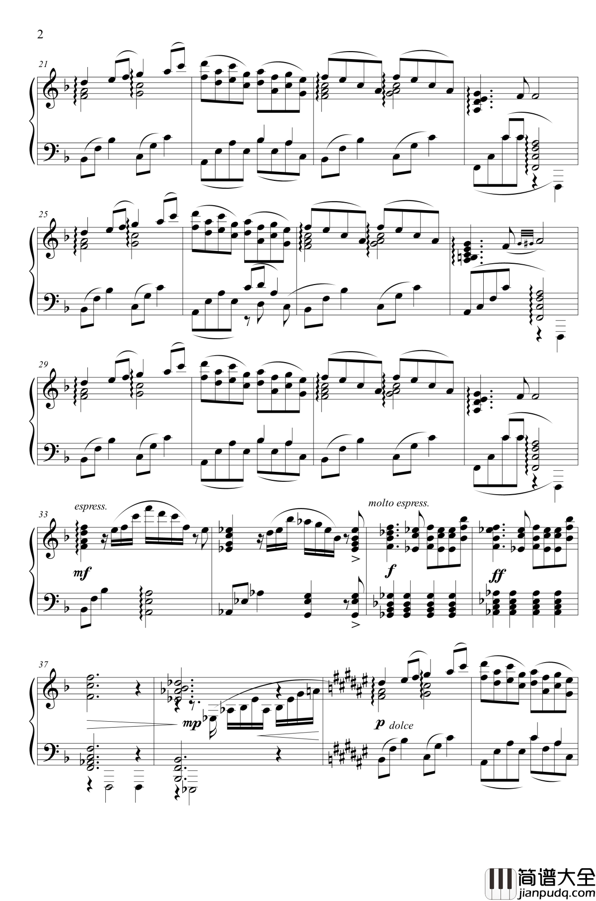 うたげのあと.钢琴谱_东方同人曲_东方project