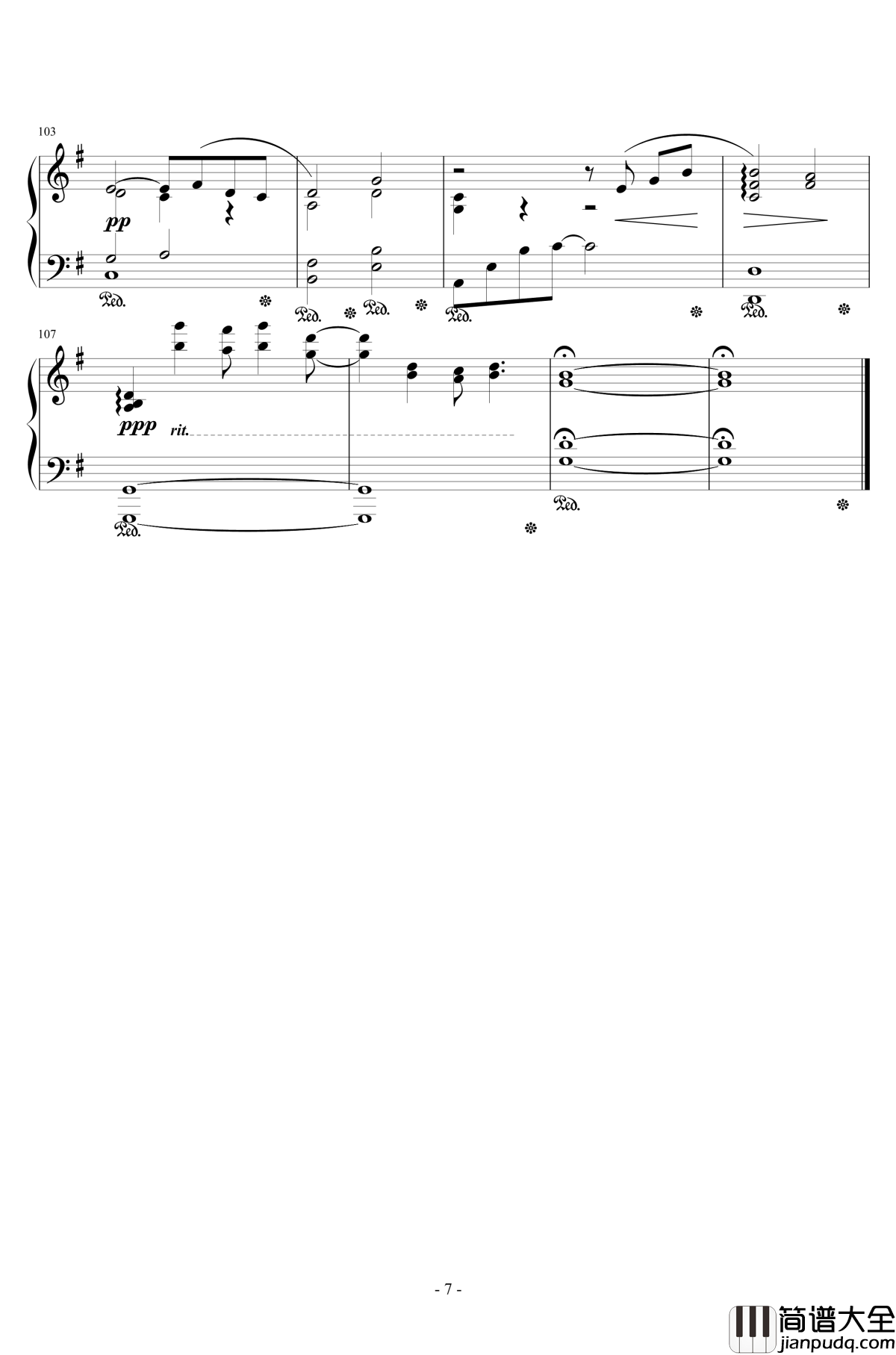 となりのトトロ钢琴谱_龙猫主题曲_広橋真紀子