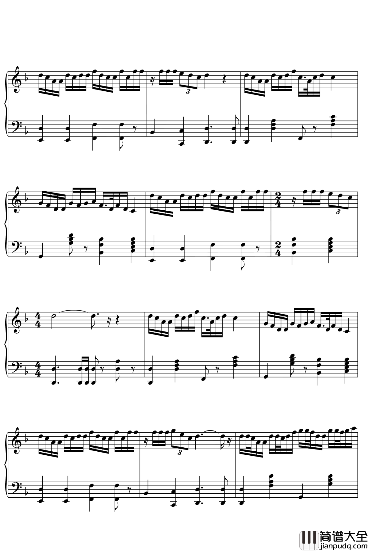 刀剑如梦钢琴谱_周华健_生与死,一切成空