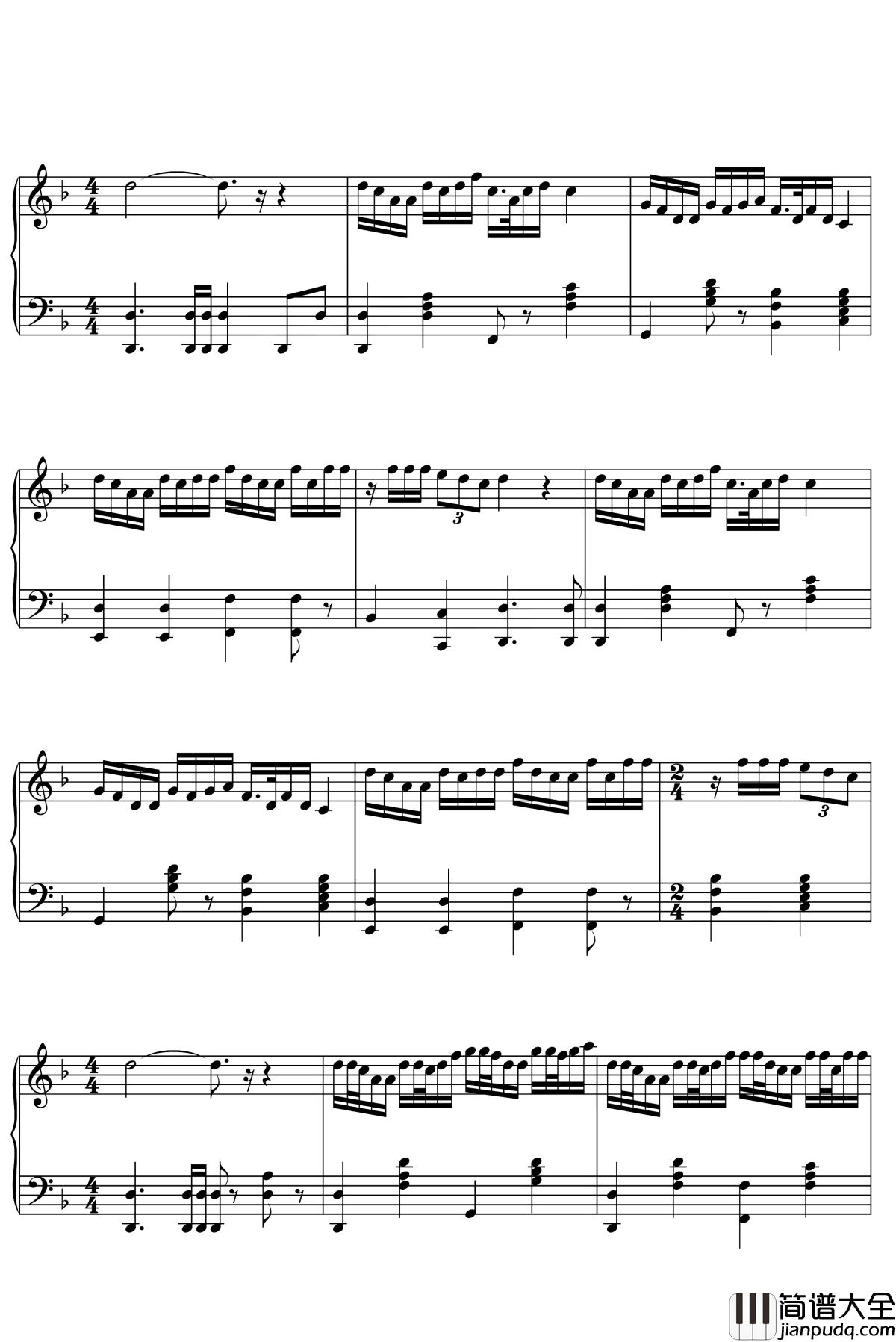 刀剑如梦钢琴谱_周华健_生与死,一切成空