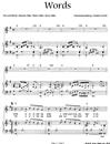Words钢琴谱_Bee_Gees_吉他谱_钢琴谱_简谱