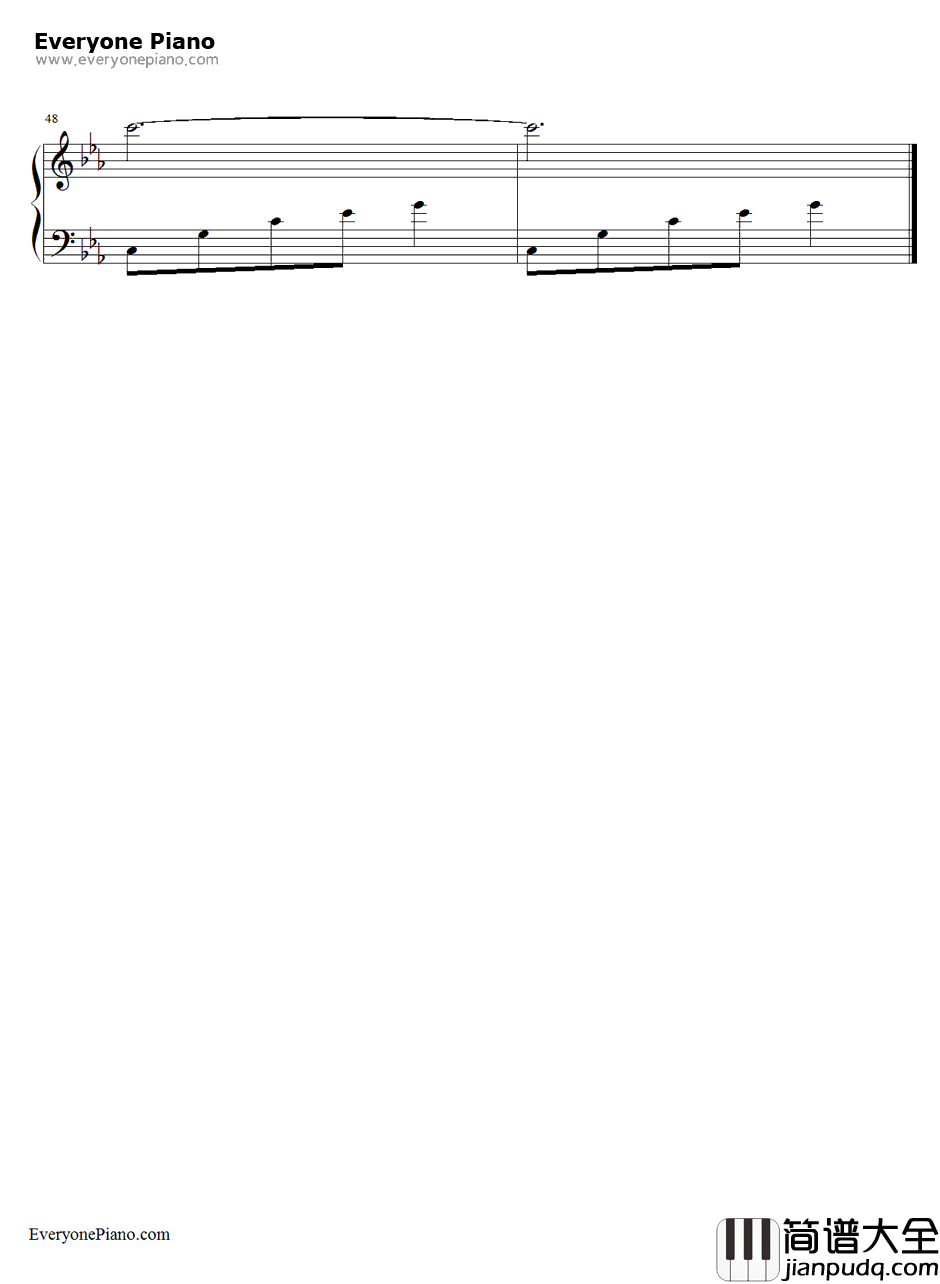 白色之恋钢琴谱_弗朗西施