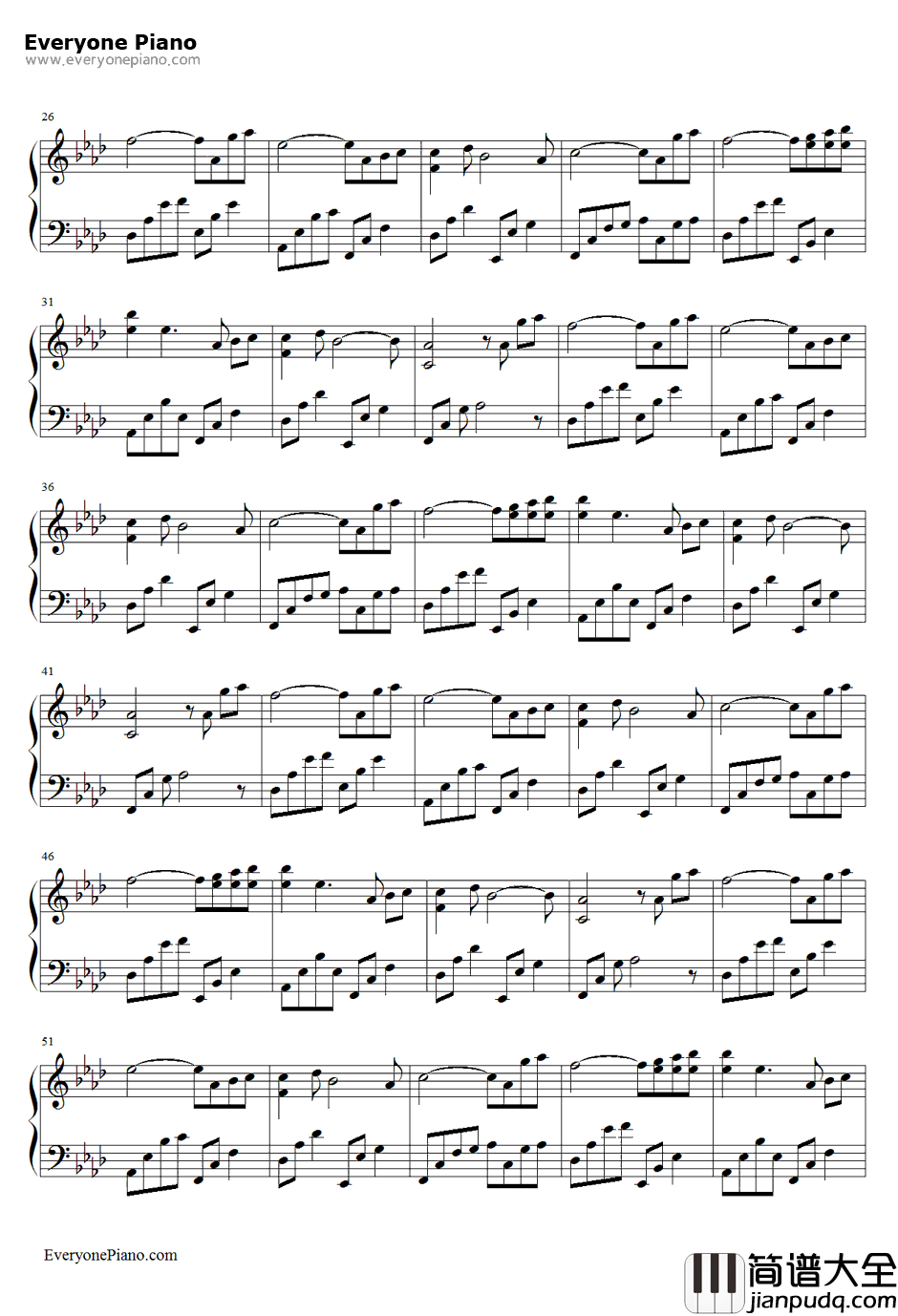 In_The_Wind钢琴谱_July