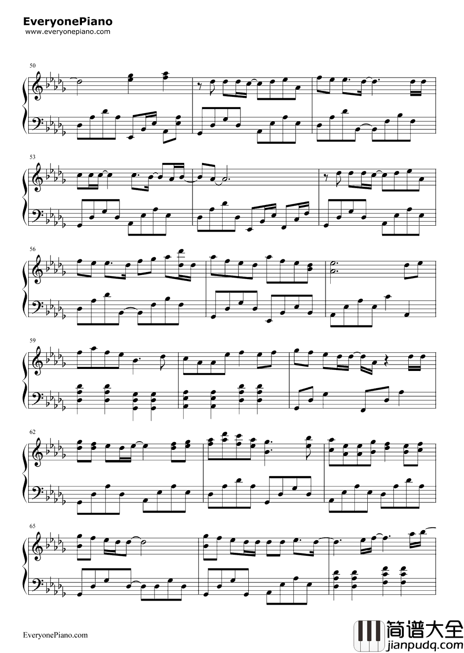 全部都给你钢琴谱_吴克群