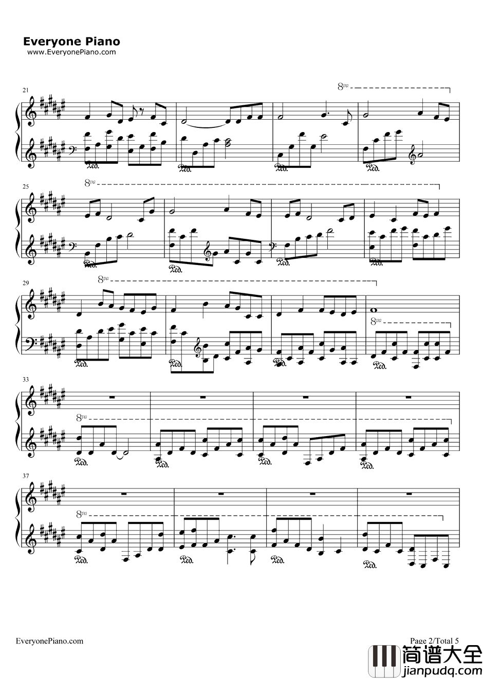 木漏れ日钢琴谱_riya_CLANNAD插曲