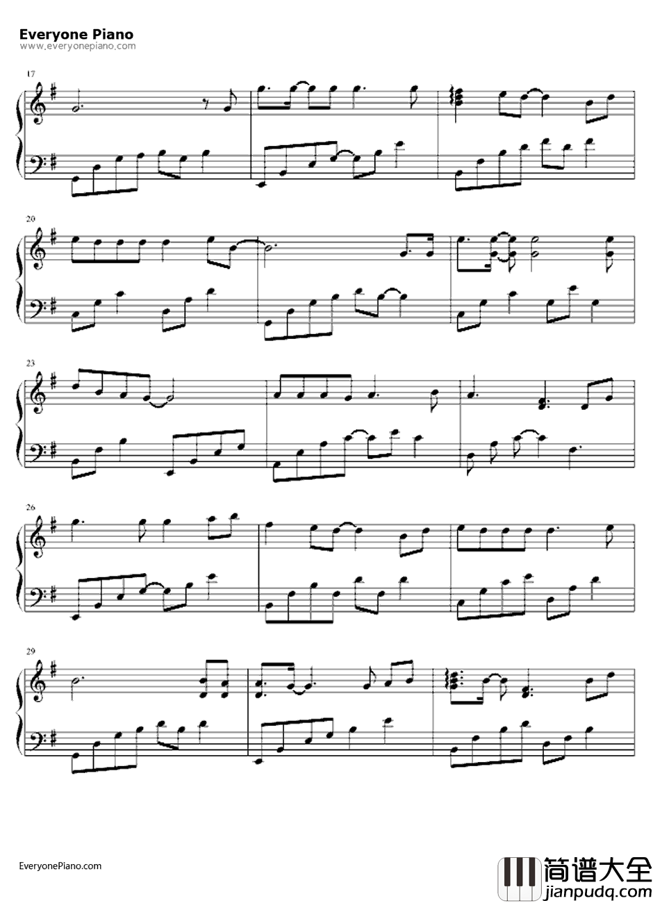 我是不是该安静的走开钢琴谱_郭富城