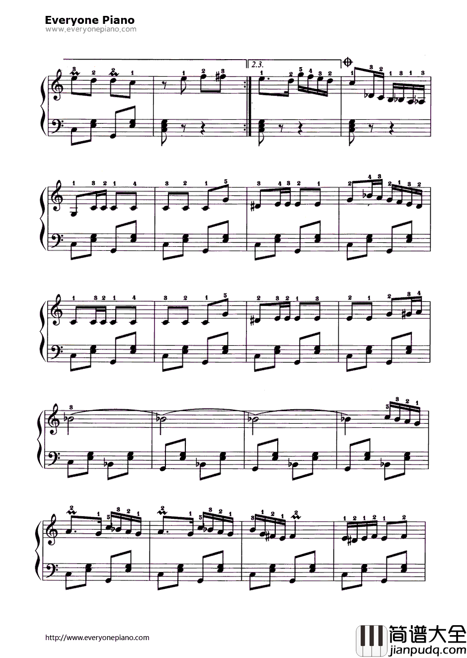 霍拉舞曲钢琴谱_霍拉舞曲