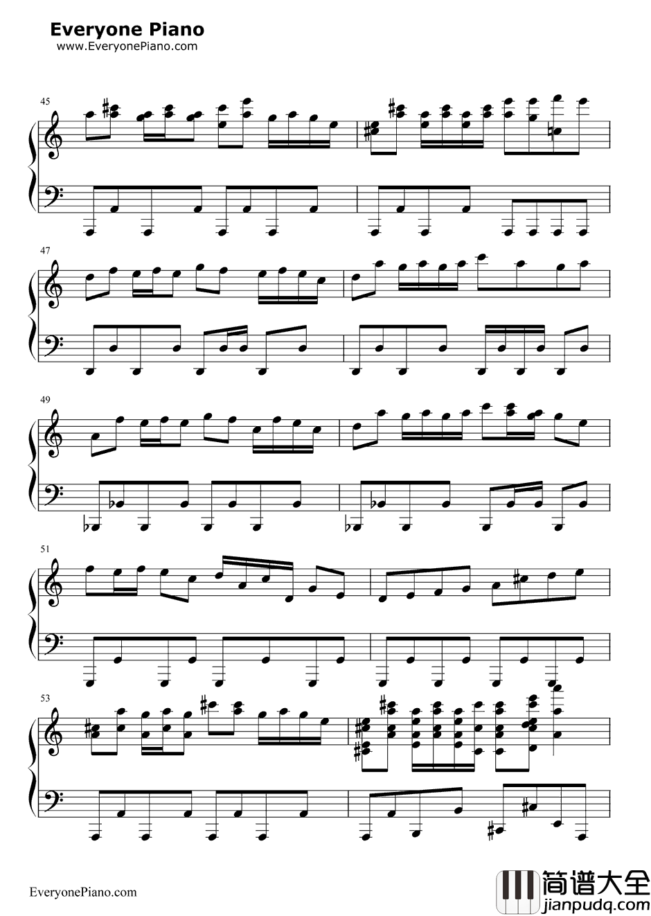 Night_of_Nights钢琴谱_东方Project_十六夜咲夜主题曲改编曲_黑乐谱