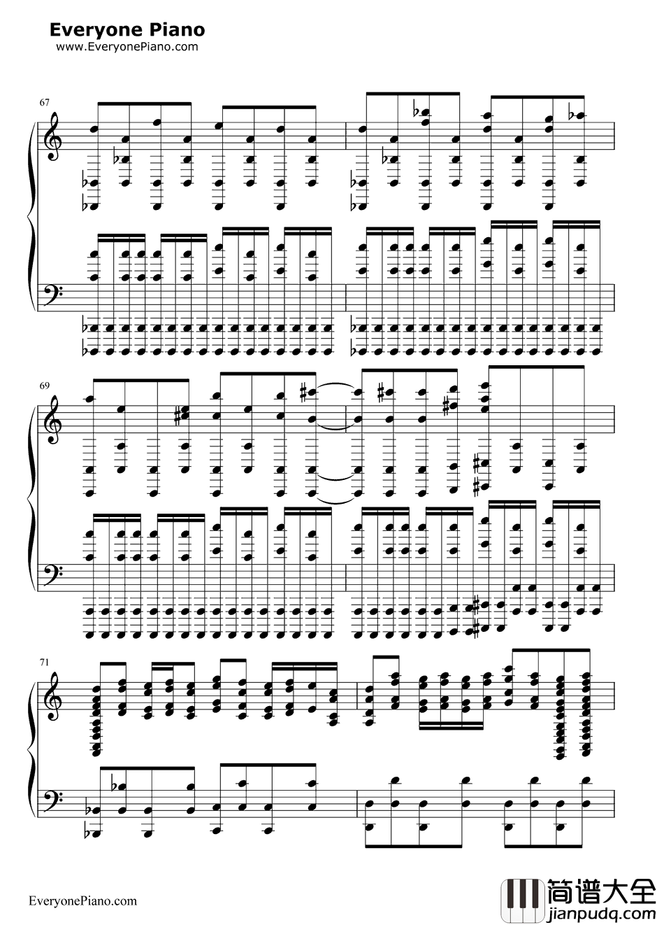 Night_of_Nights钢琴谱_东方Project_十六夜咲夜主题曲改编曲_黑乐谱