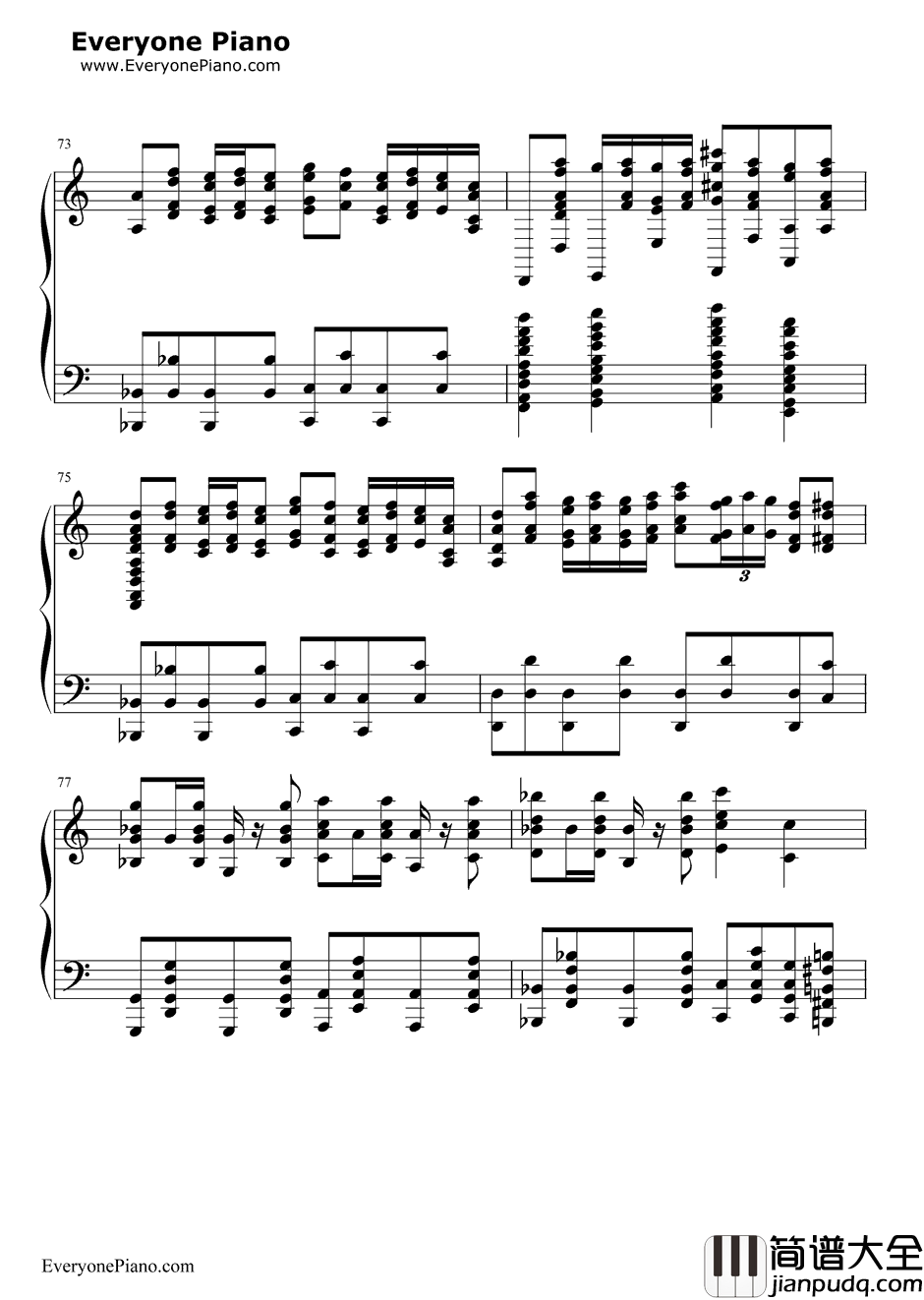 Night_of_Nights钢琴谱_东方Project_十六夜咲夜主题曲改编曲_黑乐谱