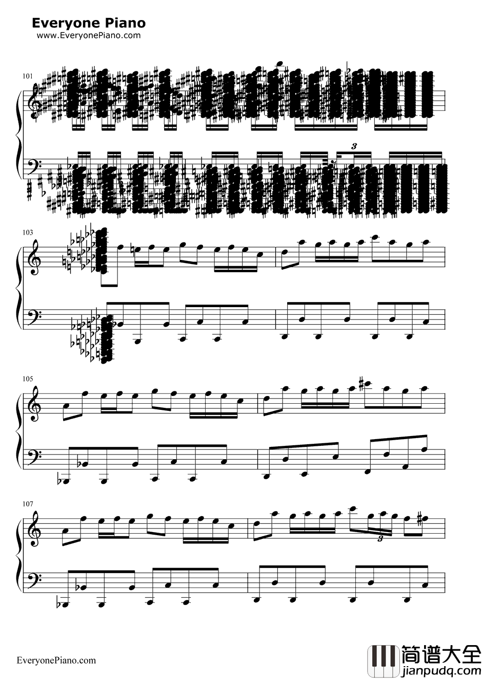 Night_of_Nights钢琴谱_东方Project_十六夜咲夜主题曲改编曲_黑乐谱