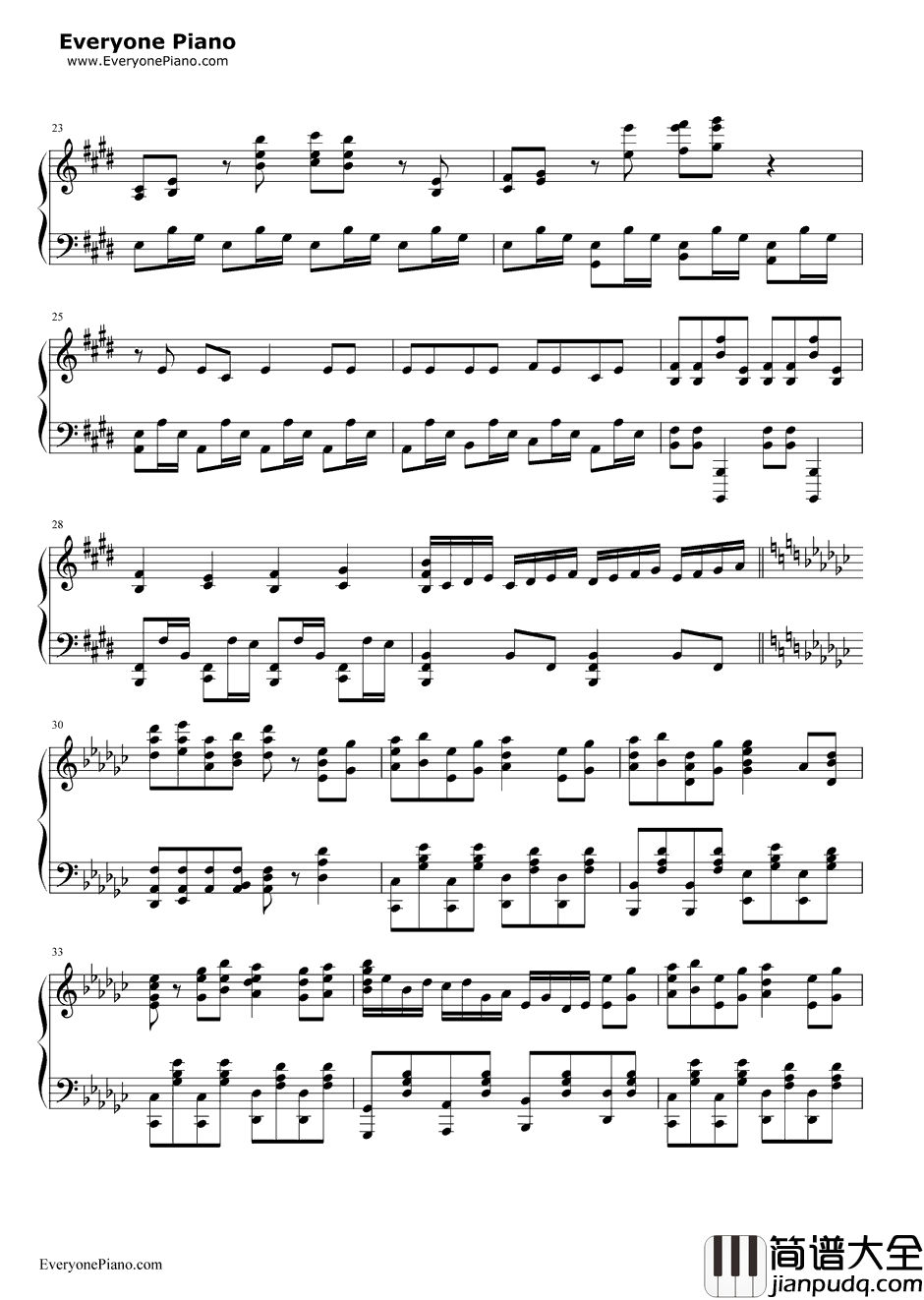 白金ディスコ钢琴谱_阿良良木月火(井口裕香)_白金Disco_伪物语OP3