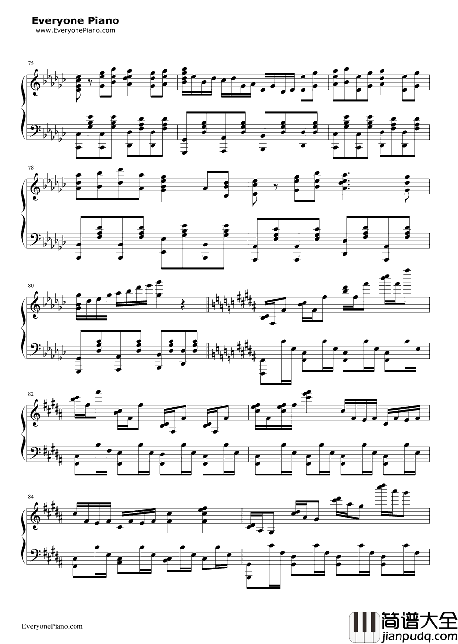 白金ディスコ钢琴谱_阿良良木月火(井口裕香)_白金Disco_伪物语OP3