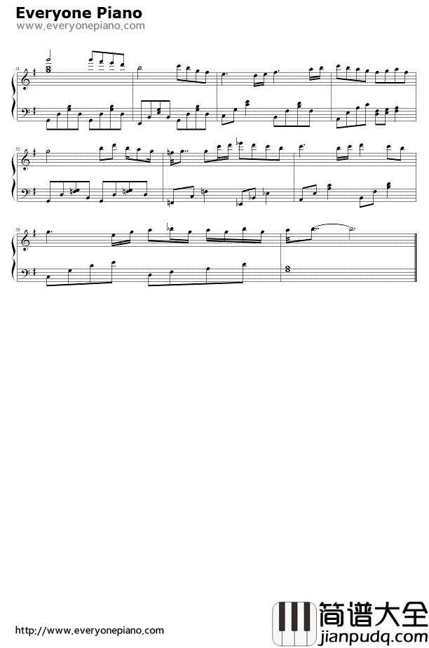 私奔到月球钢琴谱_陈绮贞/五月天