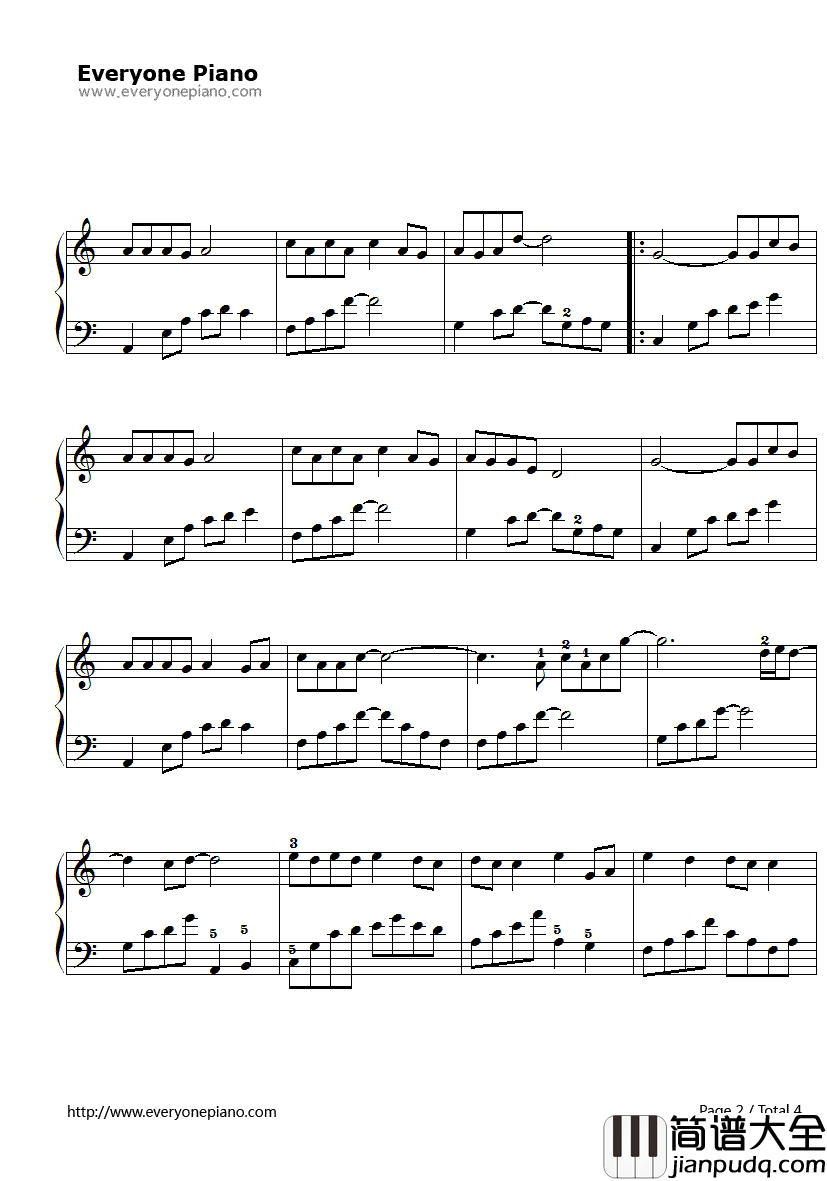 猪之歌钢琴谱_香香