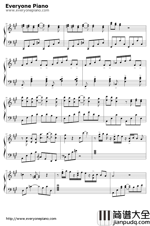 孤独钢琴谱_理查德·克莱德曼Richard_Clayderman