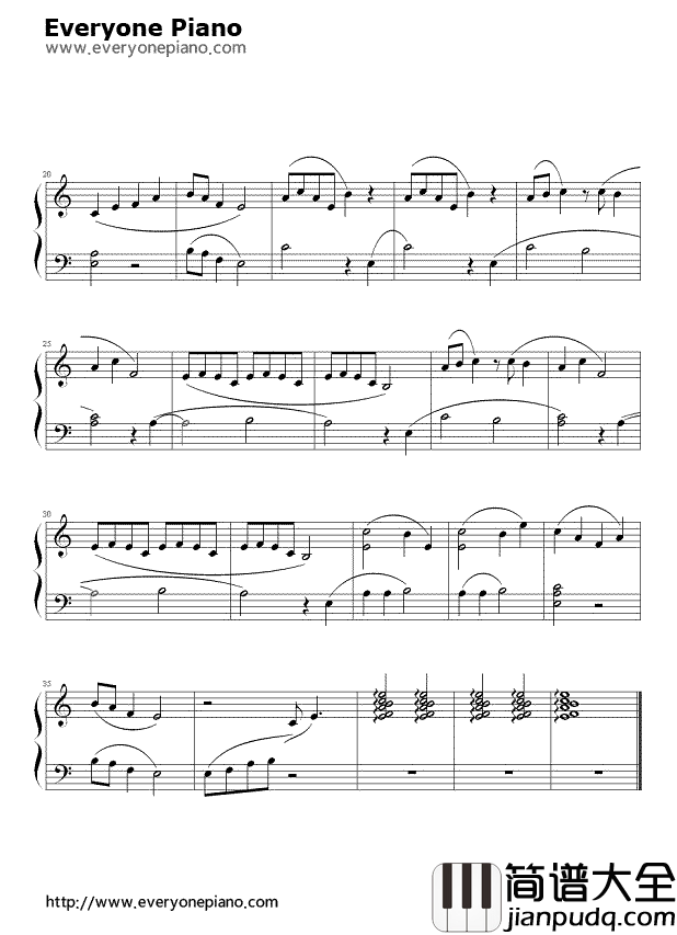 樱花钢琴谱_清水修