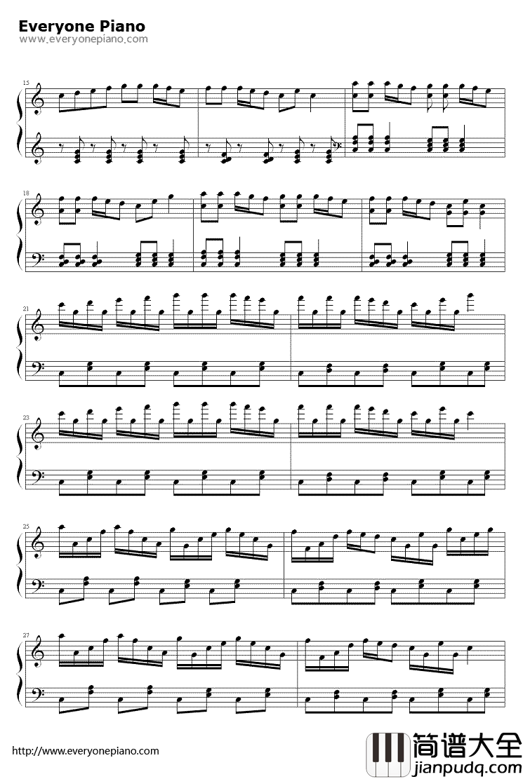 小熊与洋娃娃跳舞钢琴谱