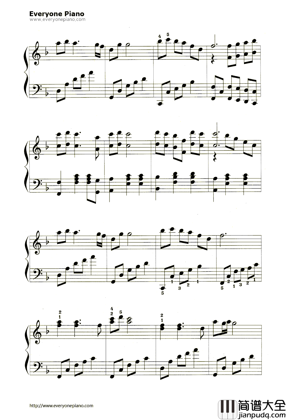 大海啊故乡钢琴谱_王立平