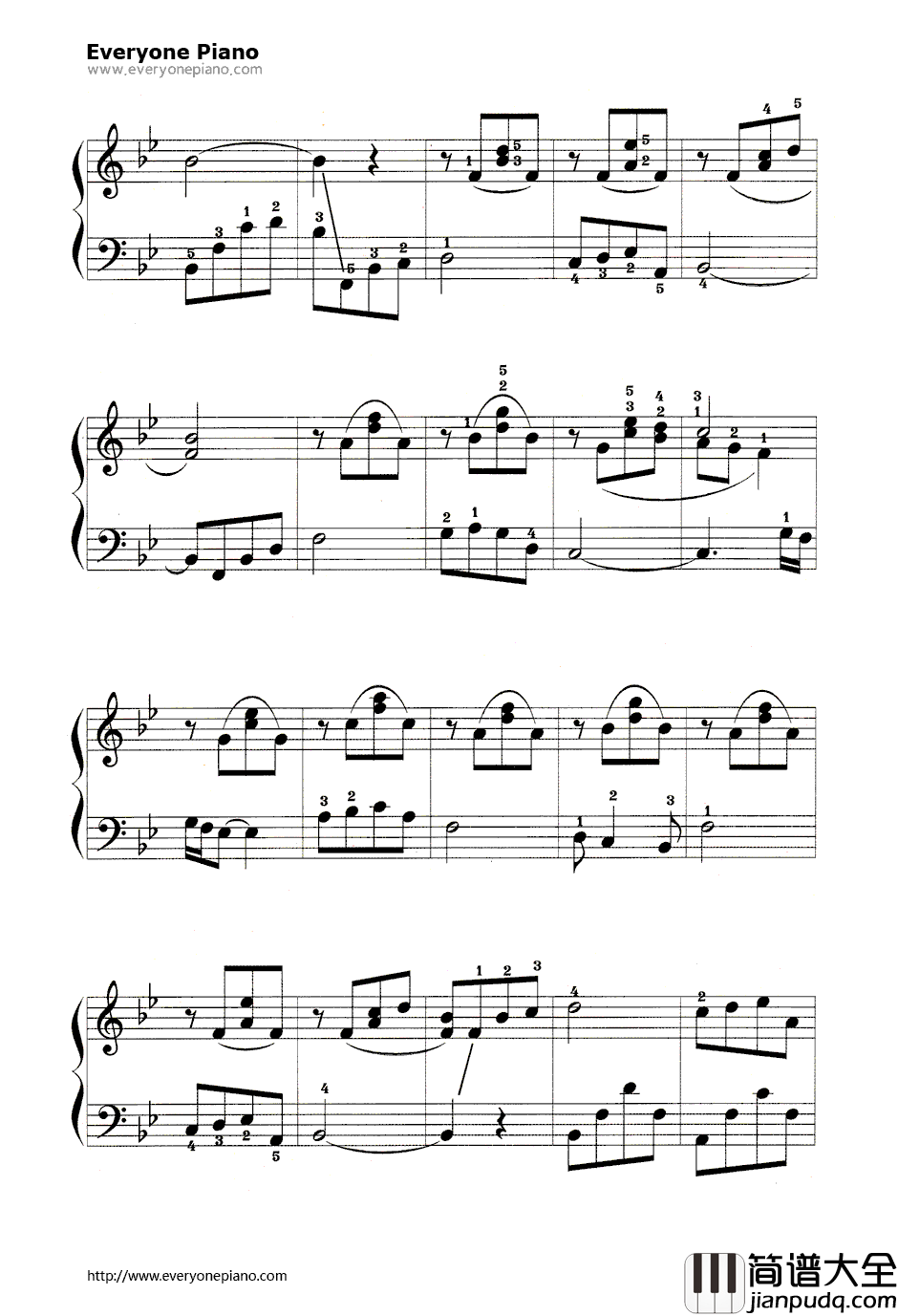 当孩子出生时钢琴谱