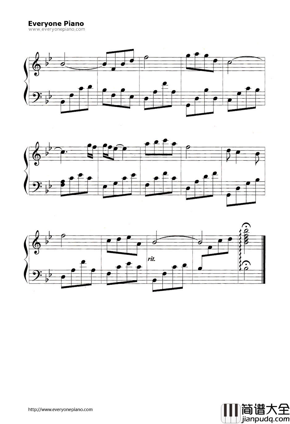 当孩子出生时钢琴谱